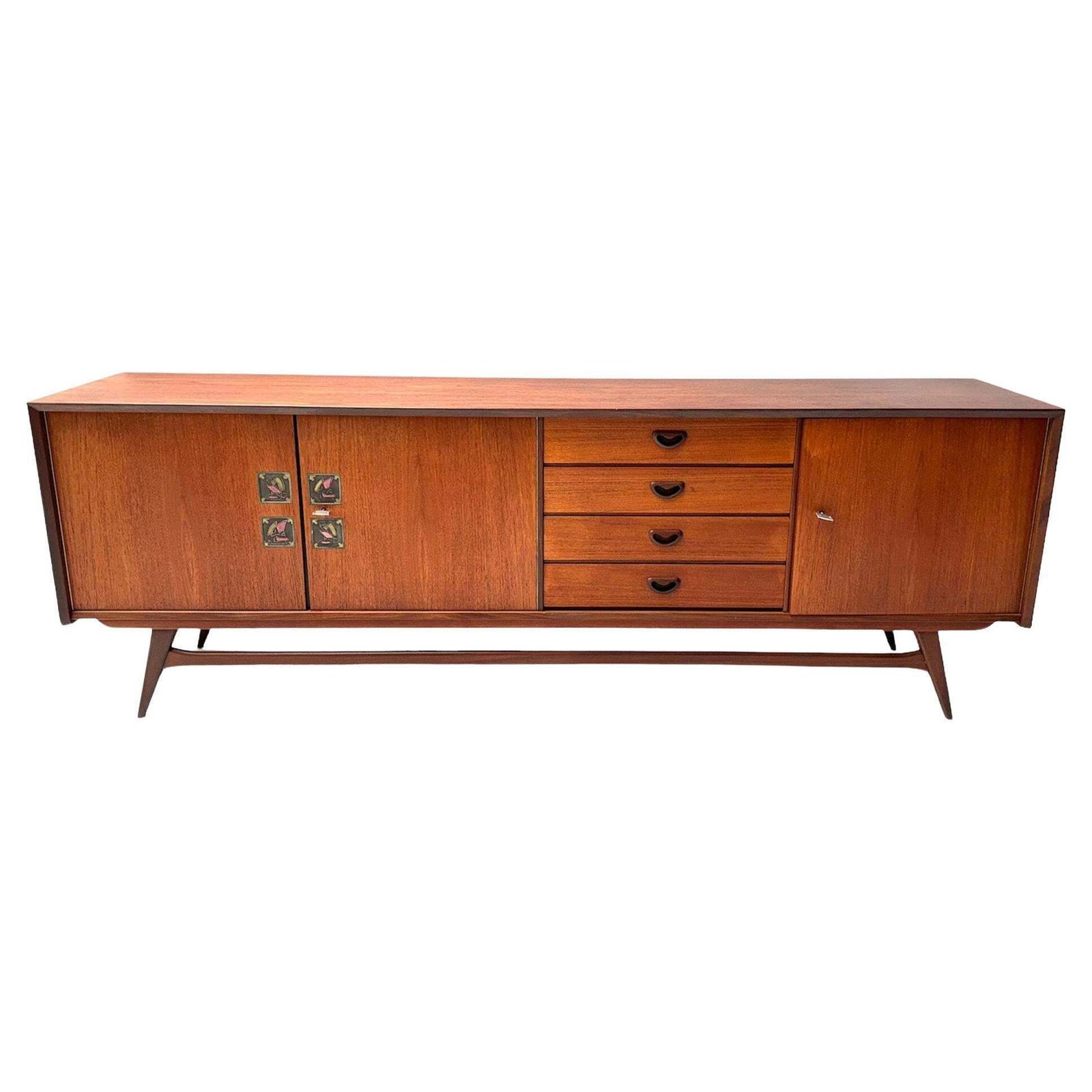 Mid Century Modern Credenza Or Sideboard By Louis Van Teeffelen For Wébé, 1960s