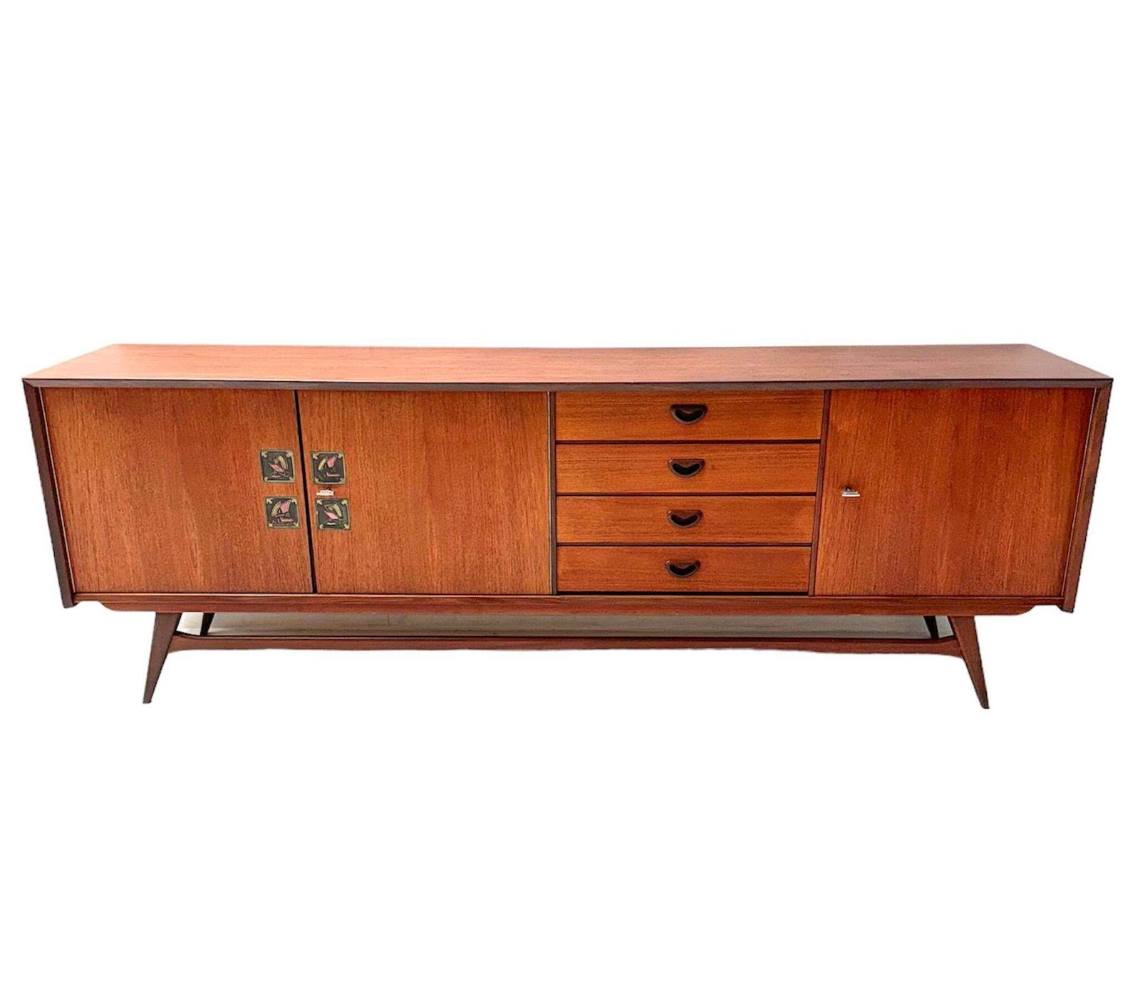 Mid Century Modern Credenza Or Sideboard By Louis Van Teeffelen For Wébé, 1960s photo furniture