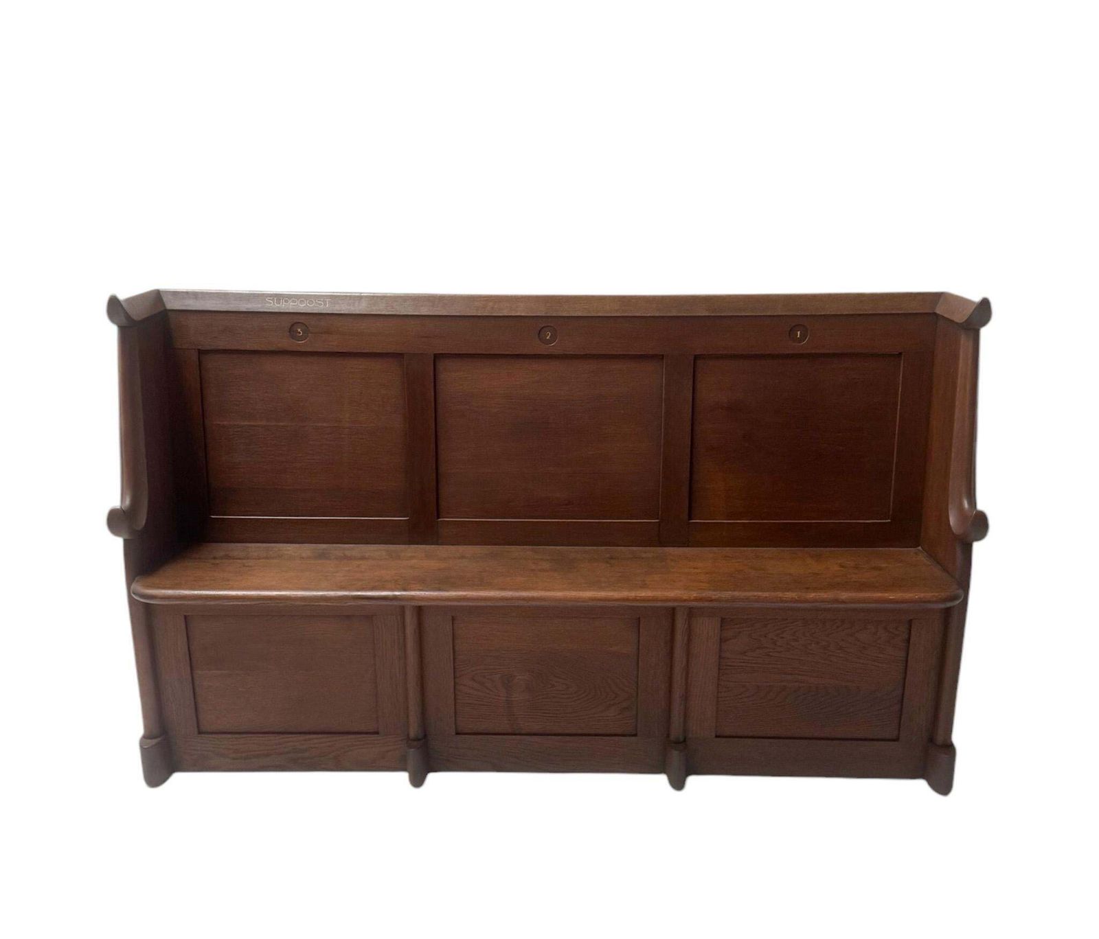 Willem Penaat Art Deco Amsterdamse School Three Seat Bench, 1920s photo furniture