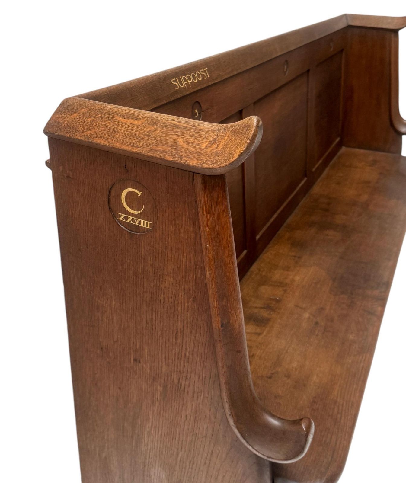 photo furniture Willem Penaat Art Deco Amsterdamse School Three Seat Bench, 1920s