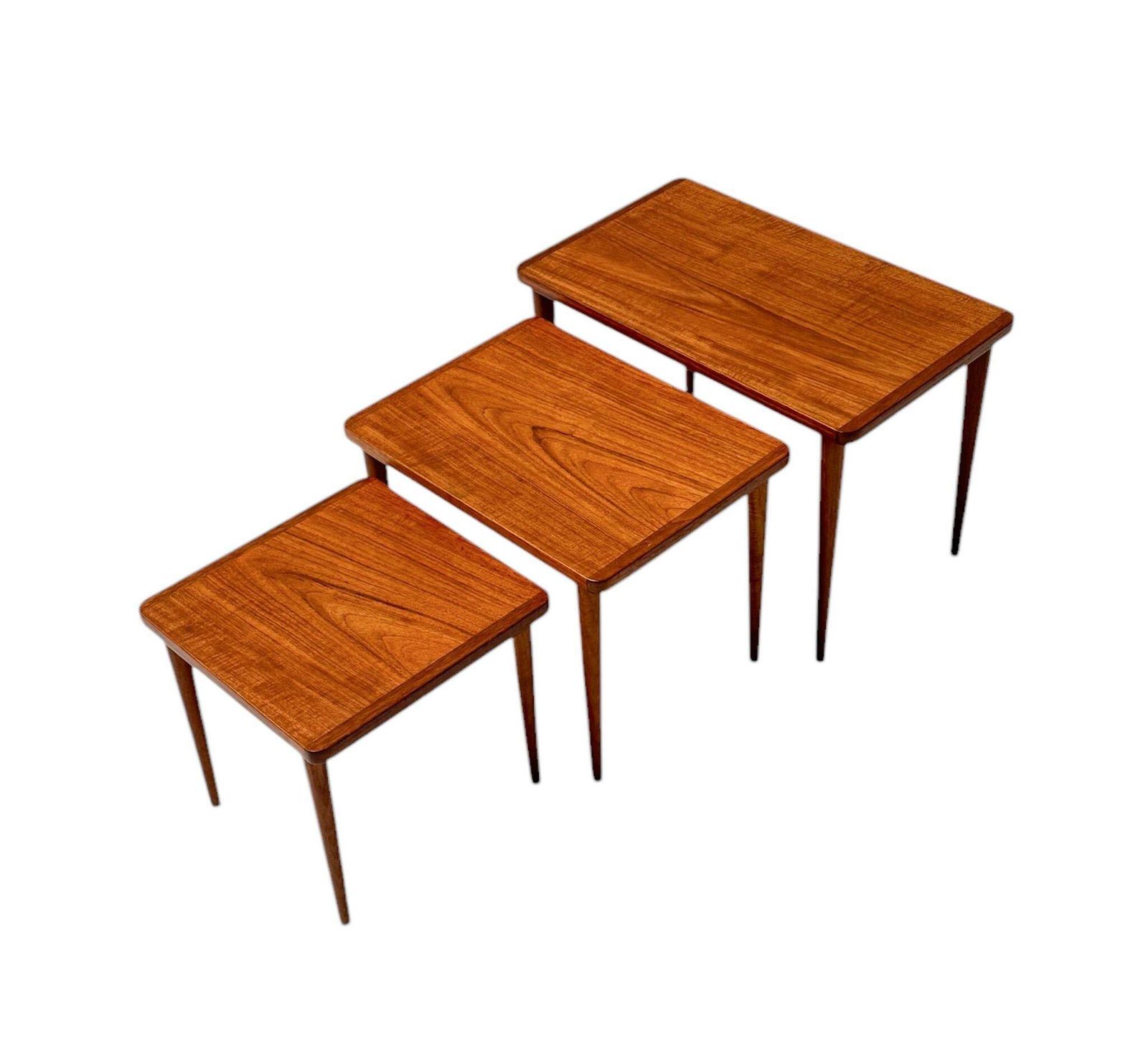 Mid Century Modern Set Of Three Nesting Tables, 1960s photo vintage
