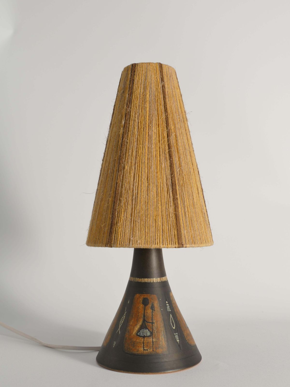 Unique Scandinavian Modern Ceramic Table Lamp By Munk, Sweden photo for sale