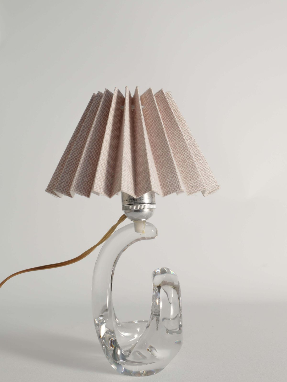 photo furniture Sculptural Clear Crystal Glass Table Lamp By Schneider, France, 1950s
