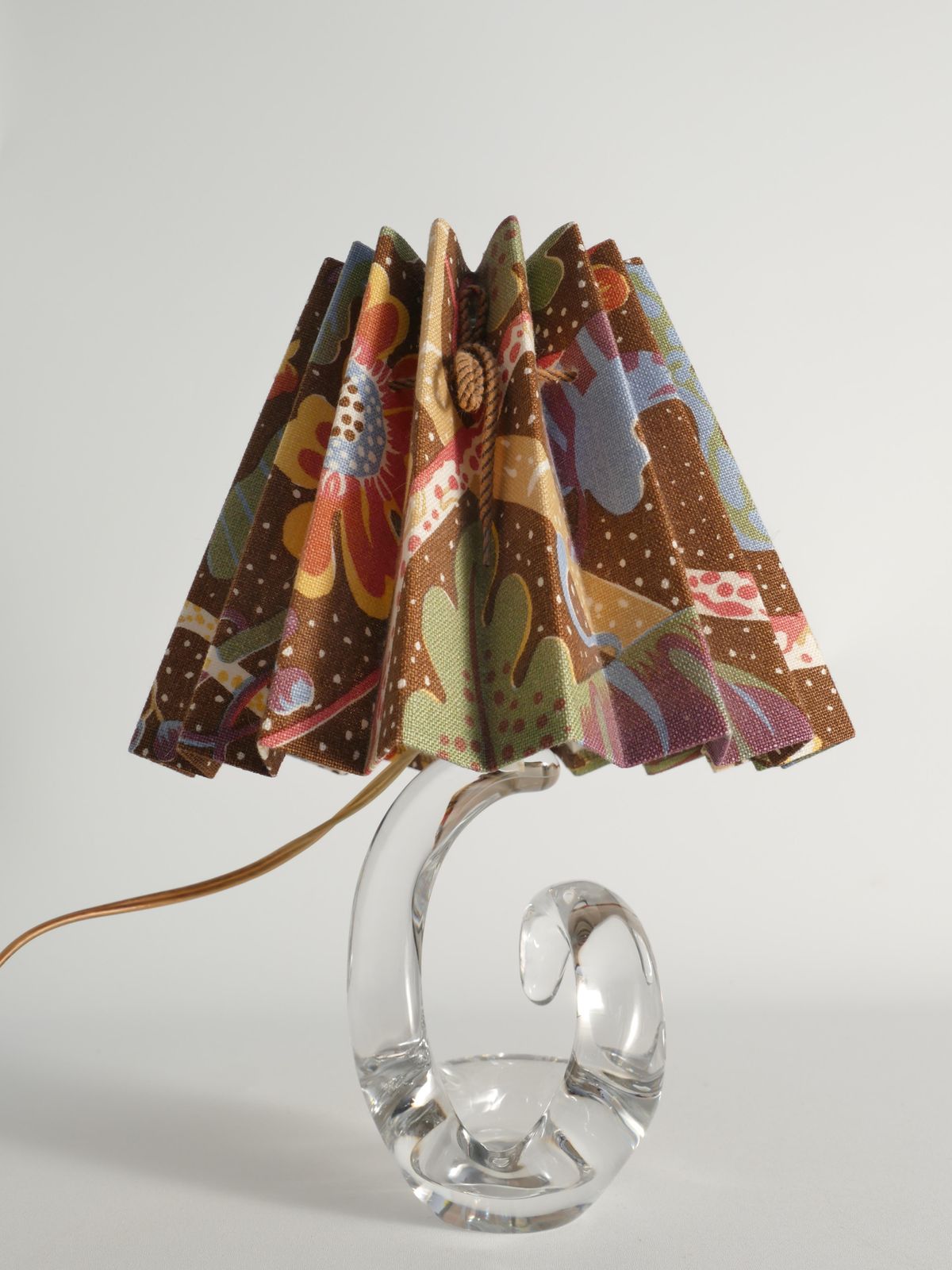 photo buy Sculptural Clear Crystal Glass Table Lamp By Schneider, France, 1950s