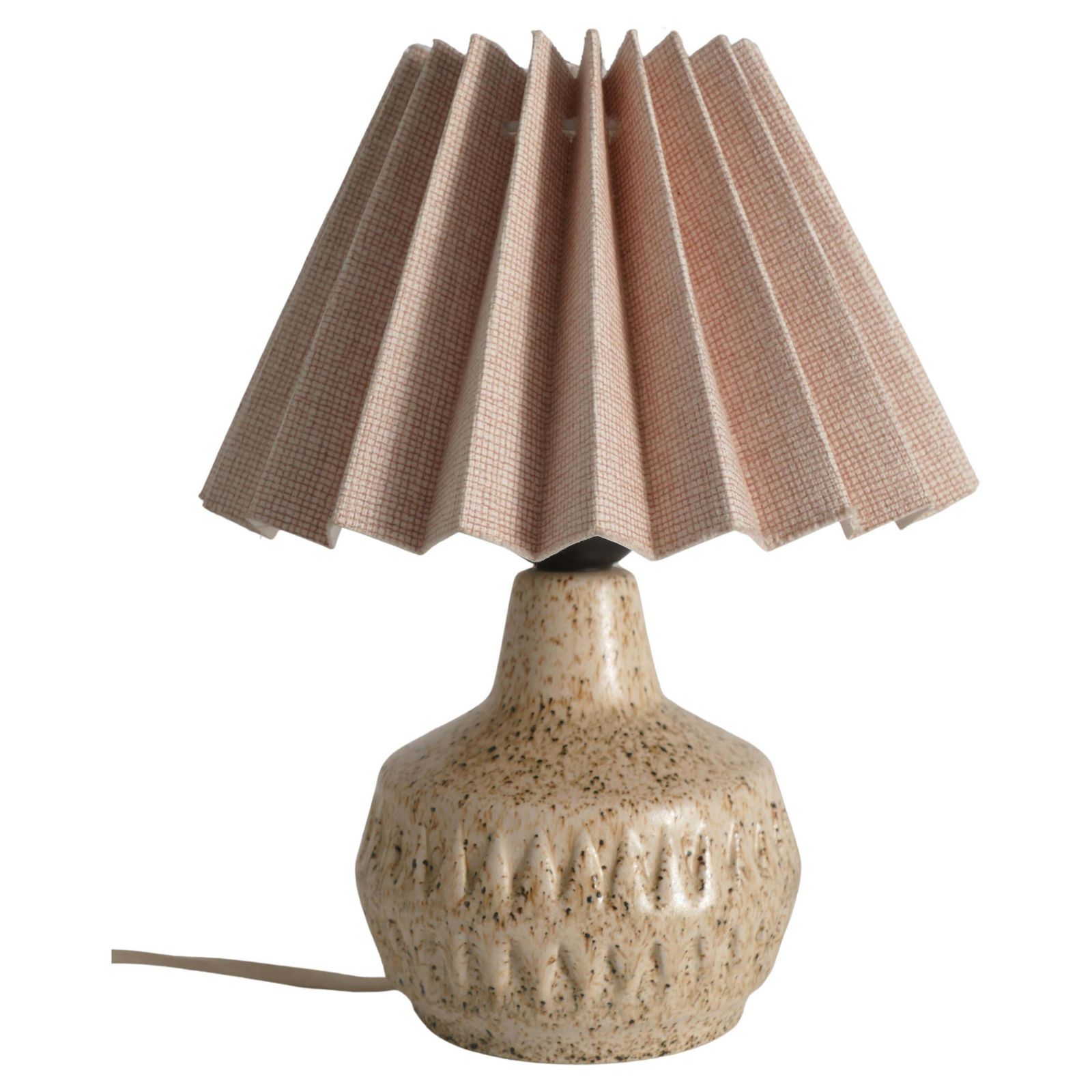Mid Century Modern Brown Speckled Stoneware Table Lamp By Ego, Sweden 1960s photo furniture