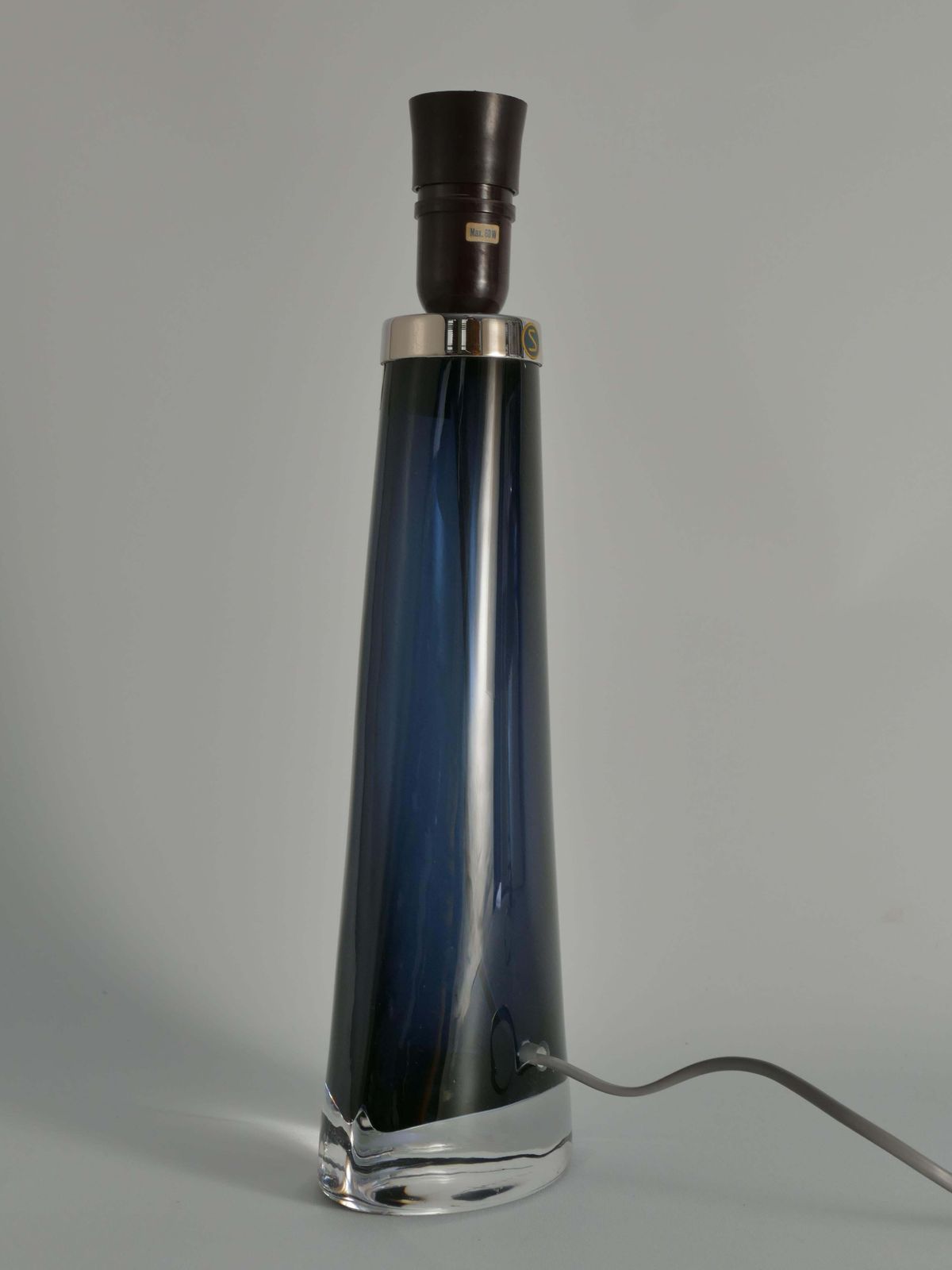 Blue Crystal Glass Table Lamp Model Rd 1566 By Carl Fagerlund, Orrefors, 1960s photo 1405.0