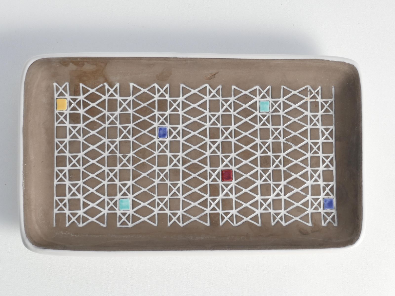 Brown And White "Corso" Ceramic Dish By Ingrid Atterberg For Upsala Ekeby, 1950s photo 178.0