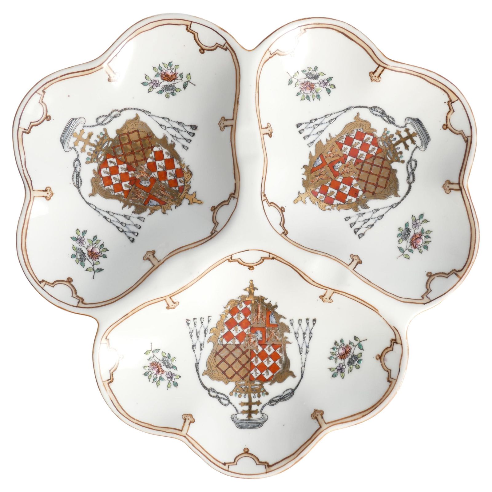 French Porcelain Divided Presentation Dish By House Of Toussi Court