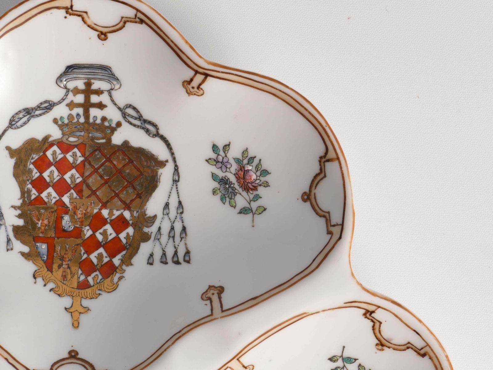 229.0 French Porcelain Divided Presentation Dish By House Of Toussi Court photo