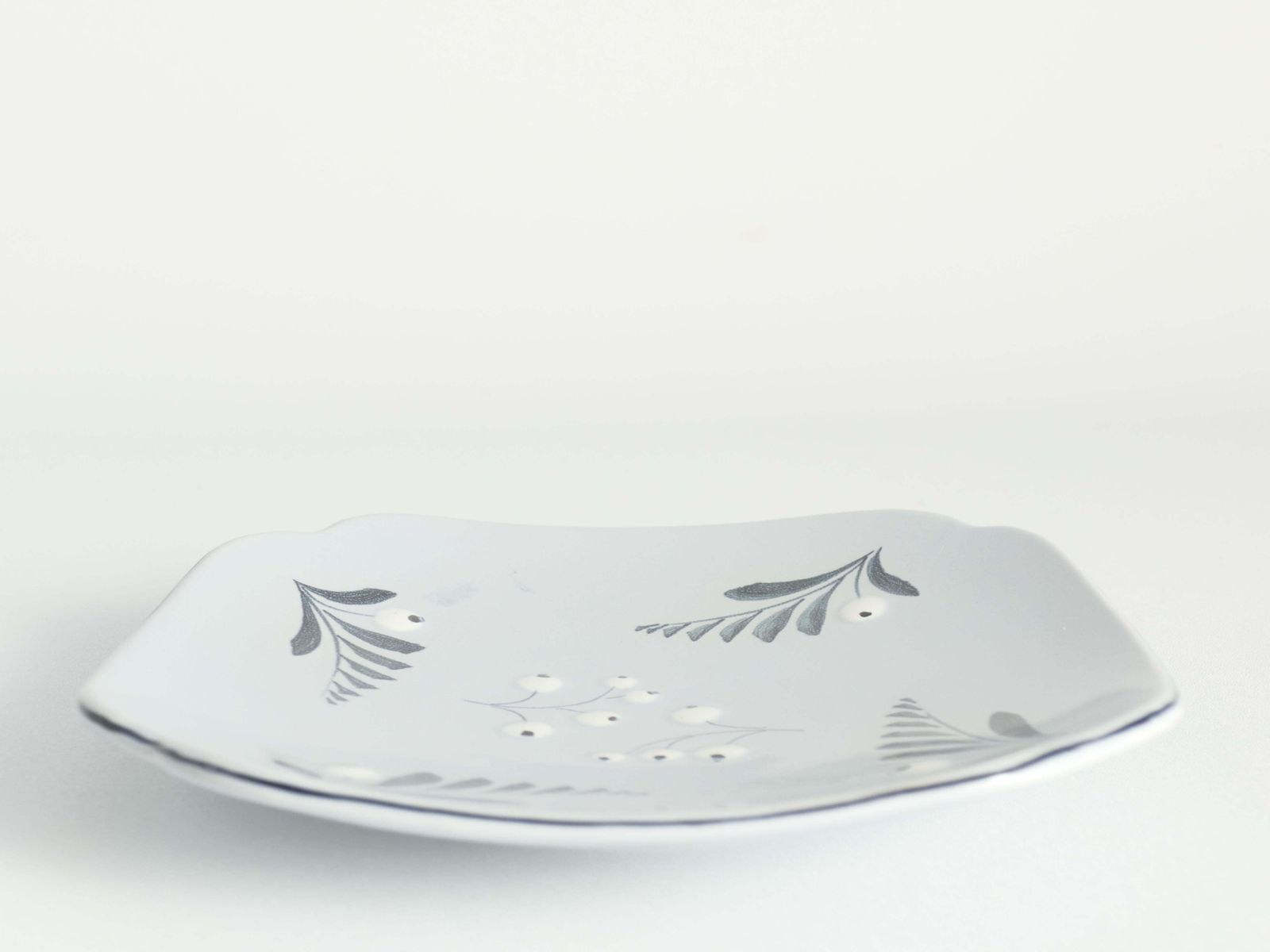 Mid Century Modern French Blue Plate By Eva Jancke Björk For Bo Fajans, Sweden photo vinterior