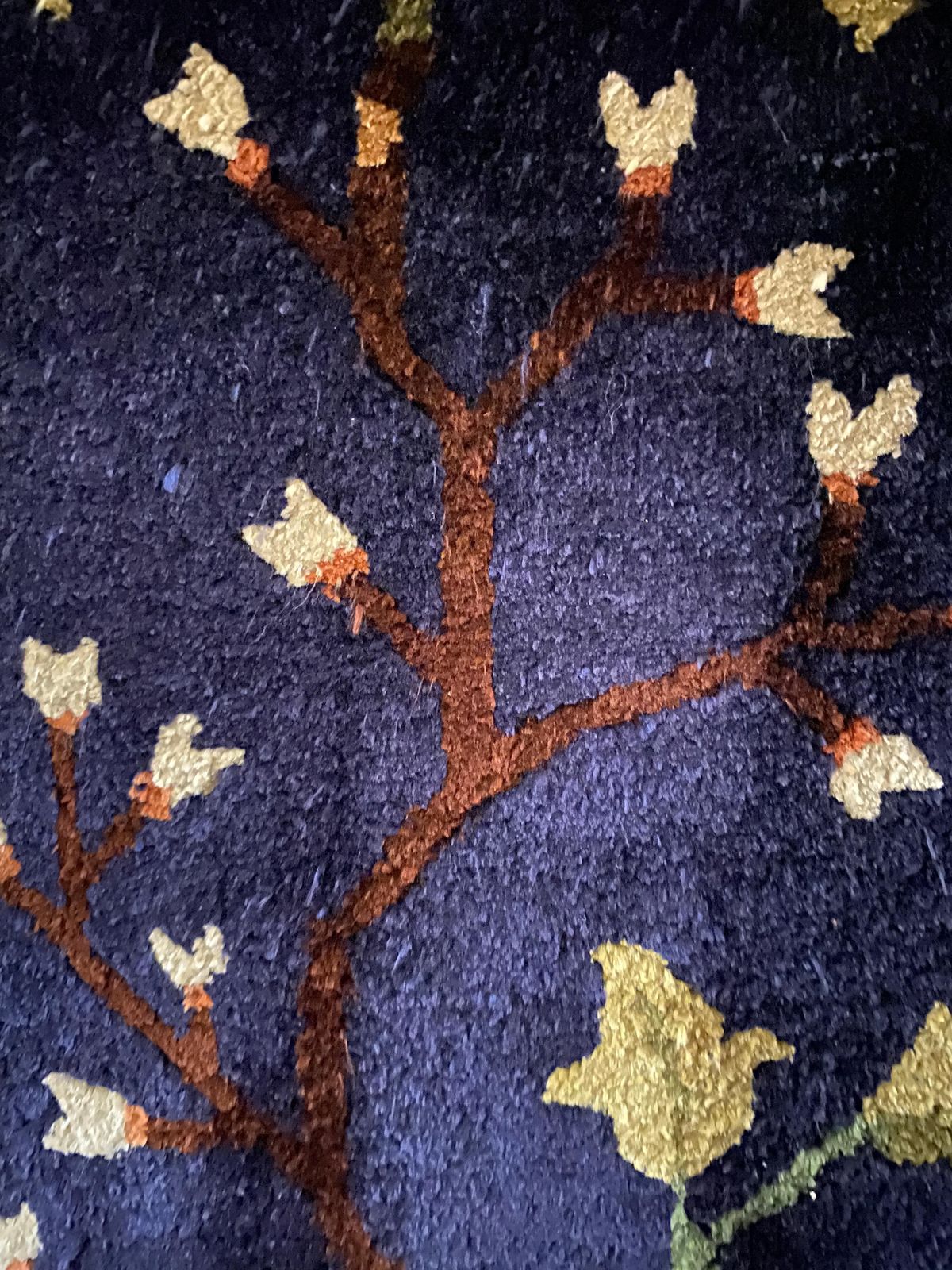 photo buy Art Deco Chinese Handmade Silk Bautou Tapestry Rug, Early 20th Century