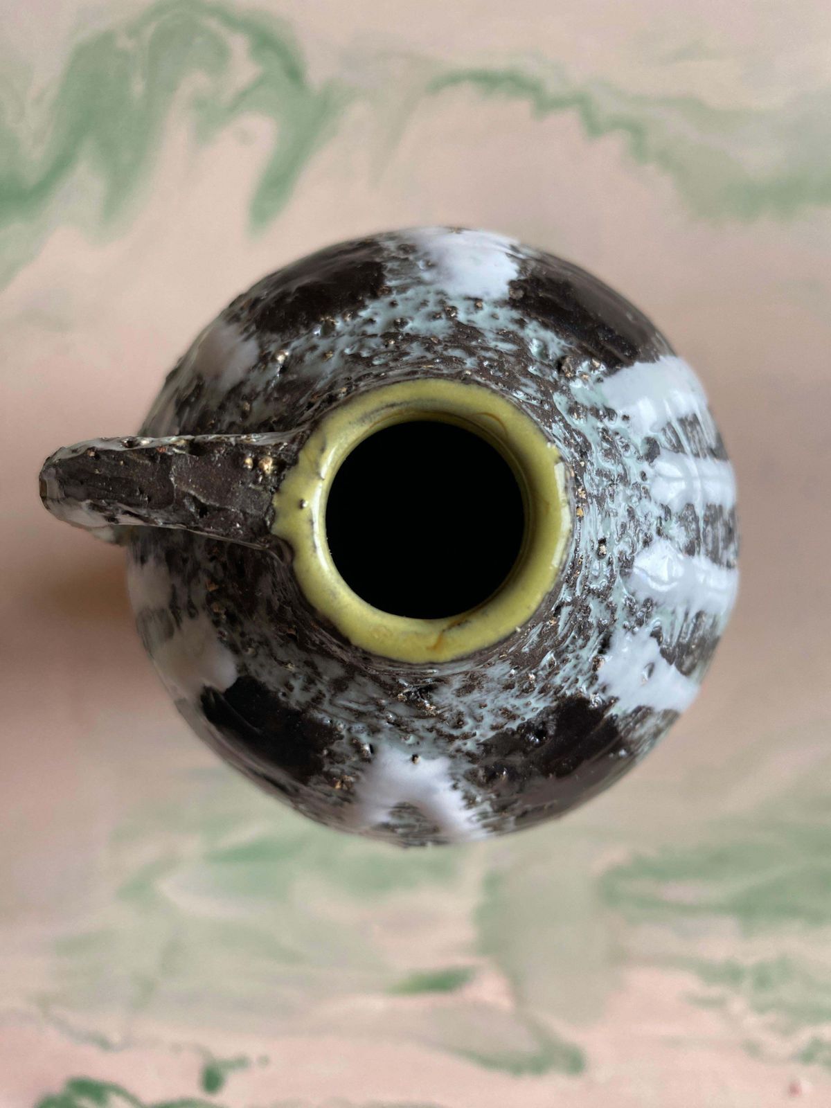 Scandinavian Modern Back And White Ceramic Vase, "Progresso" By Ingrid Atterberg photo buy