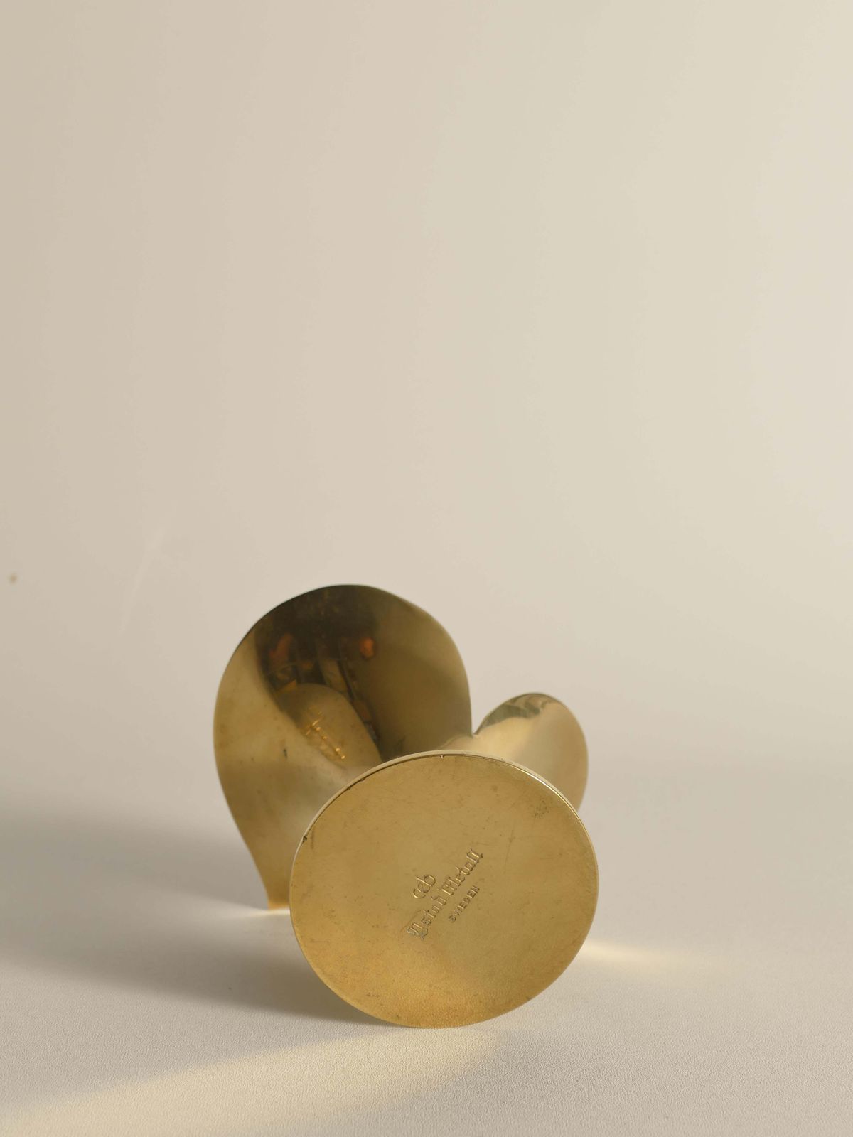 photo furniture Art Deco Brass Calla Lily Candle Holder By Carl Einar Borgström For Ystad Metall
