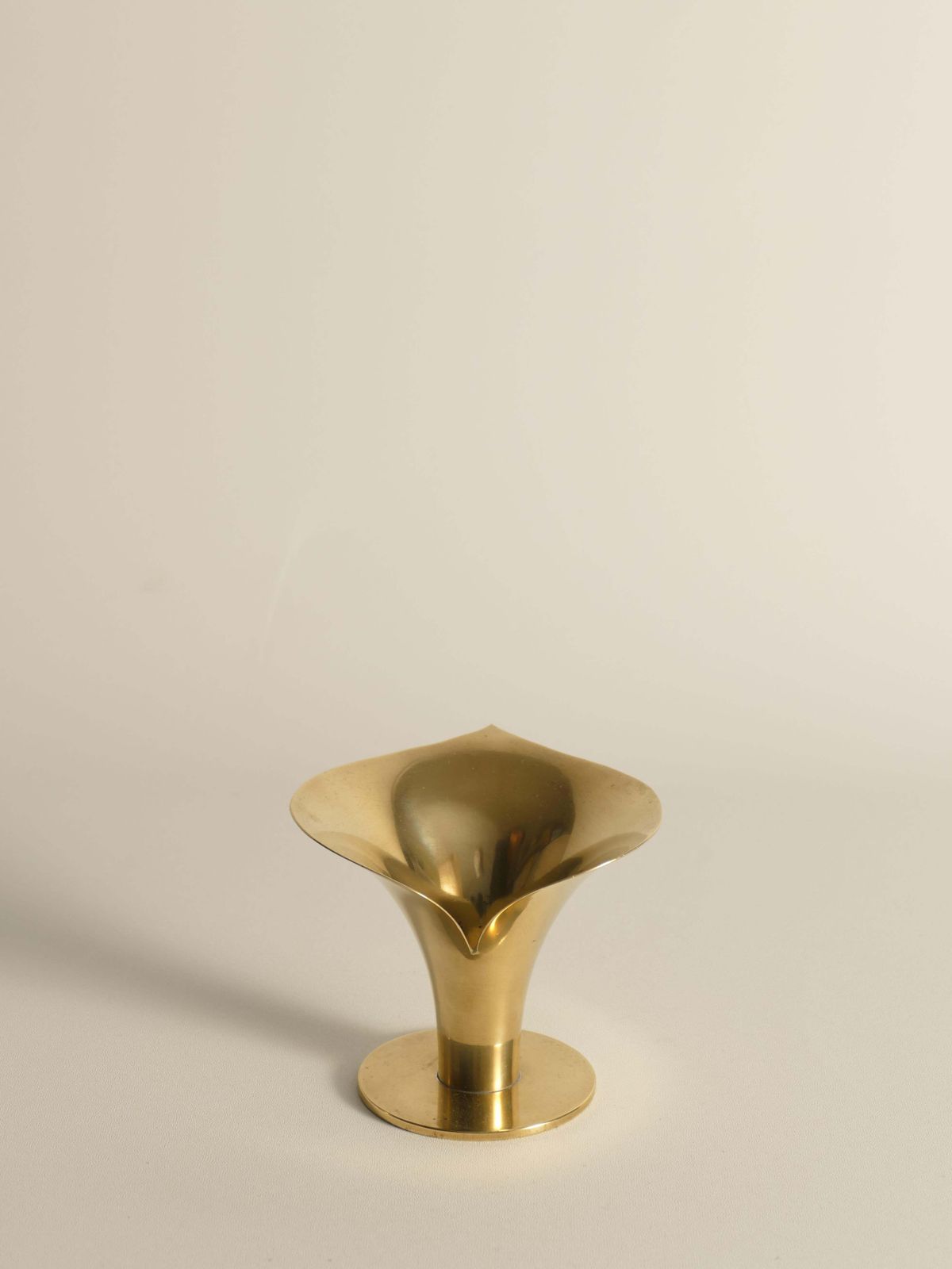 Home Decor Art Deco Brass Calla Lily Candle Holder By Carl Einar Borgström For Ystad Metall photo