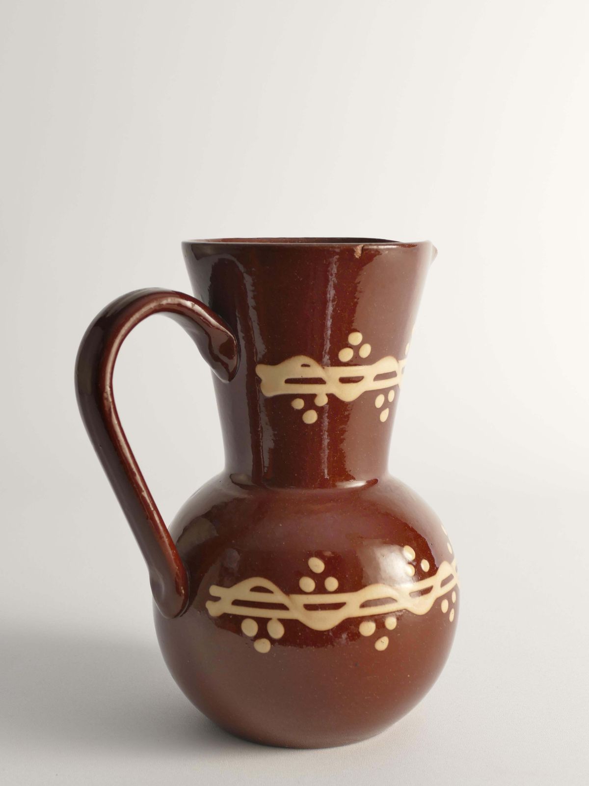 437.0 Brown Ceramic Pitcher Or Vase By Andersson & Johansson, Höganäs, Sweden, 1920s photo