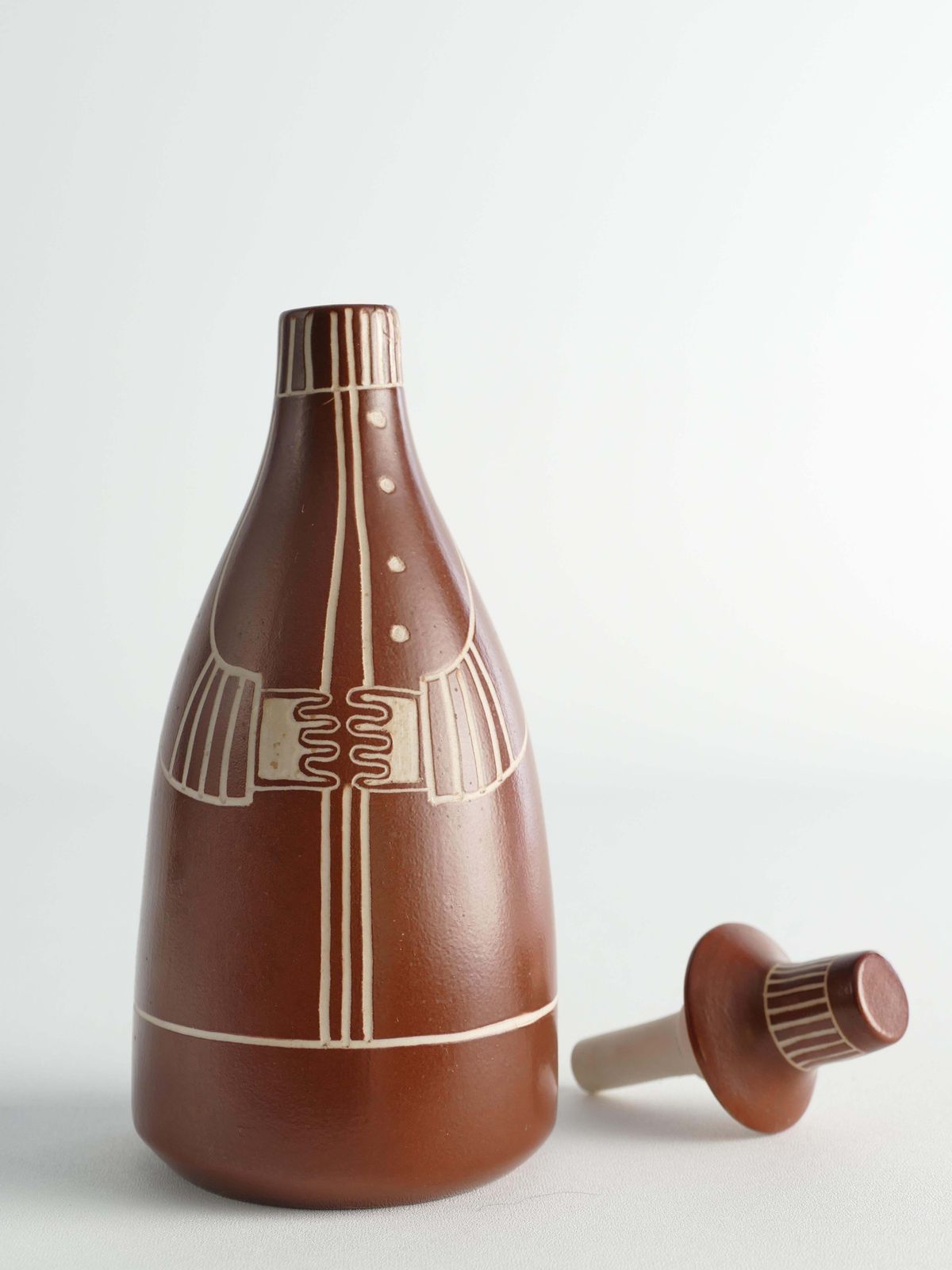Home Decor Scandinavian Modern "Tarina" Decanter By Arabia, Finland 1950s photo