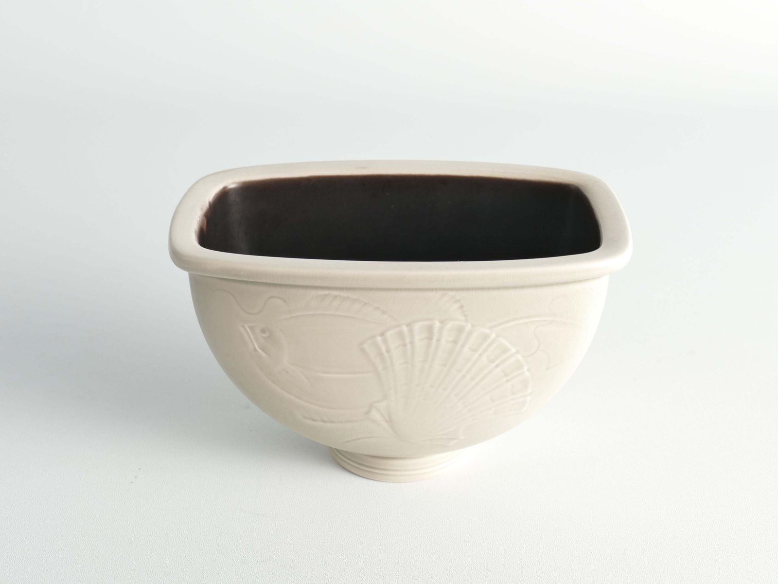 Art Deco Vase With Sea Motif By Nils Thorsson, Aluminia/Royal Copenhagen, 1930s photo for sale