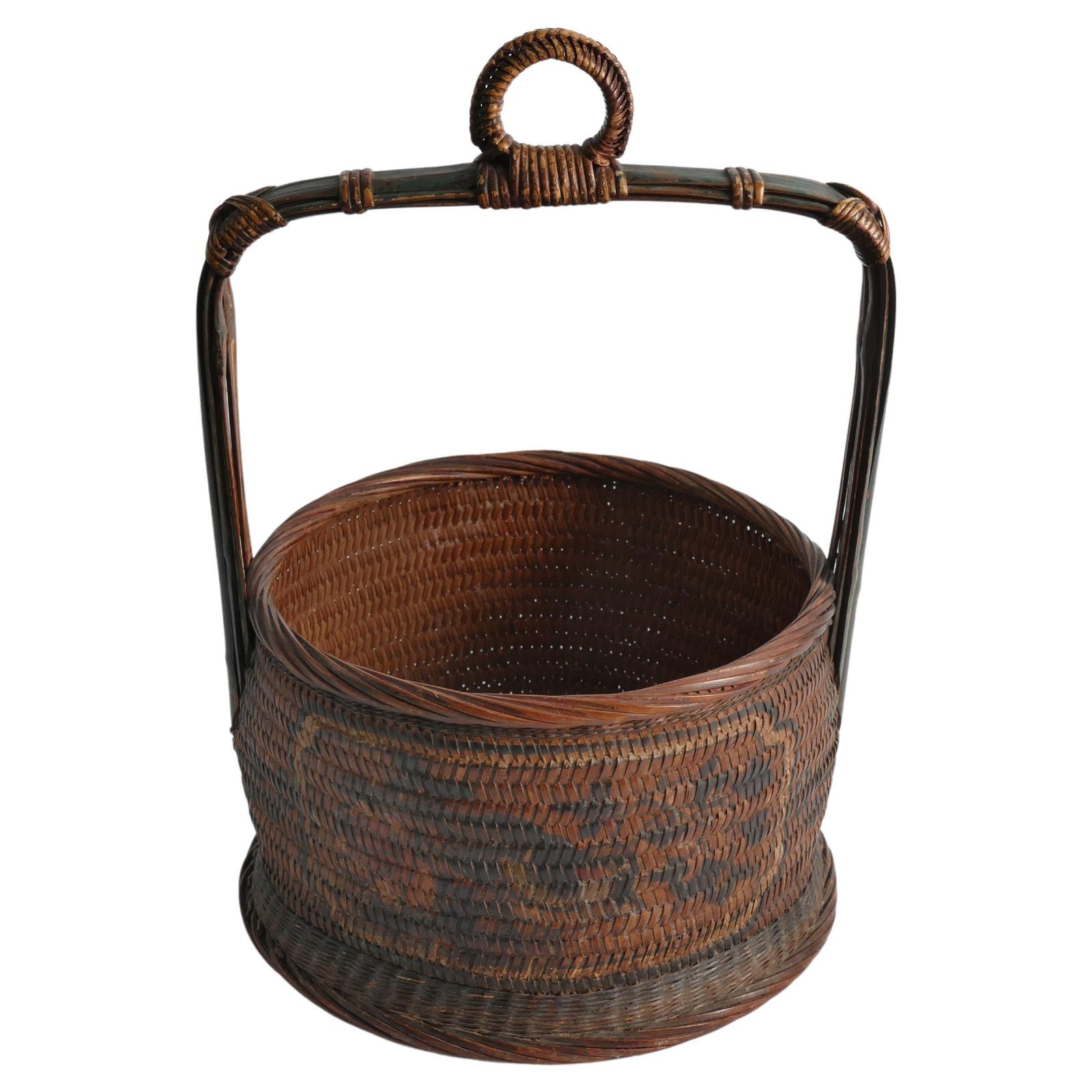 Early 20th Century Chinese Betrothal Or Wedding Basket With Peony And Bird Motif photo furniture