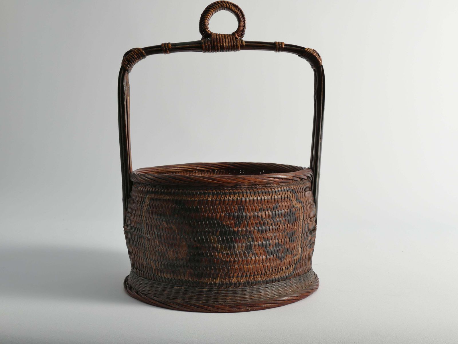 Home Decor Early 20th Century Chinese Betrothal Or Wedding Basket With Peony And Bird Motif photo