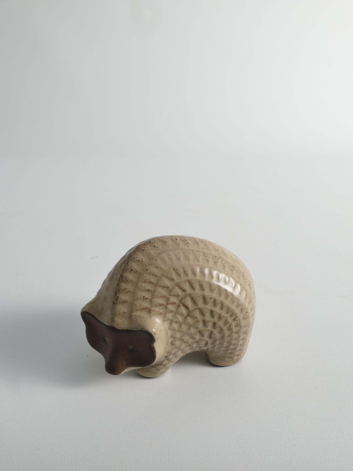 photo furniture Scandinavian Modern Zigzag Patterned Earthenware Hedgehog, 1960s