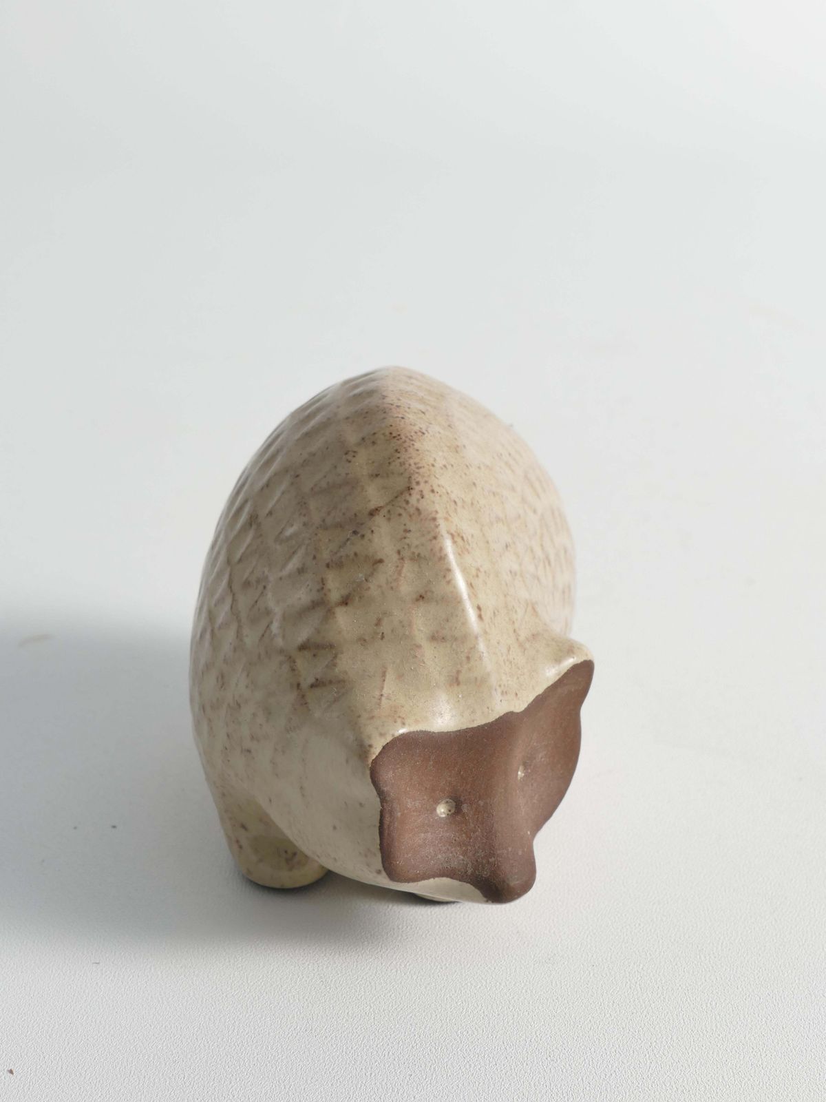 141.0 Scandinavian Modern Zigzag Patterned Earthenware Hedgehog, 1960s photo