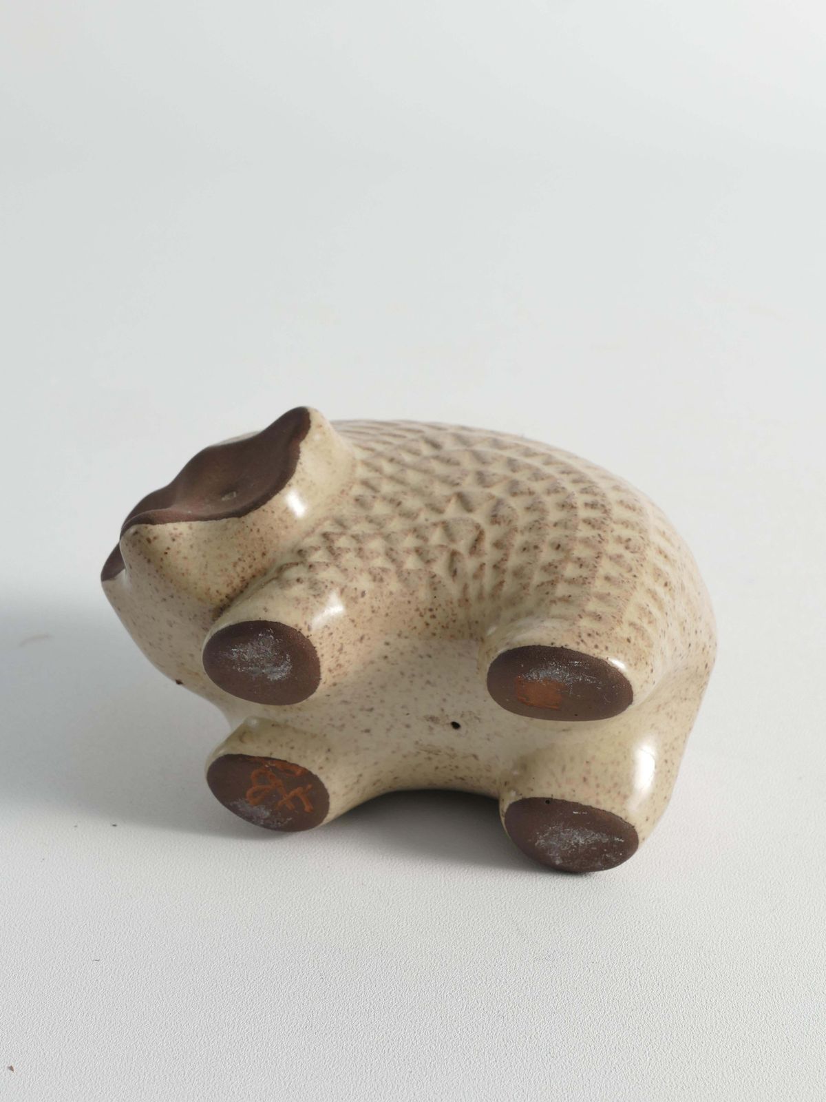 photo buy Scandinavian Modern Zigzag Patterned Earthenware Hedgehog, 1960s