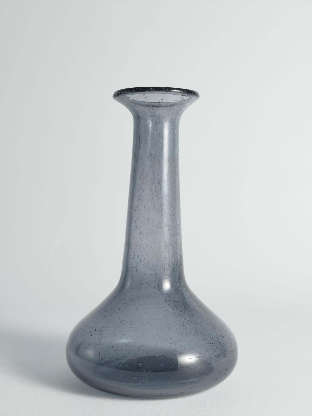 Scandinavian Modern Blue Glass Vase By Erik Höglund For Boda, Sweden 1960's photo 437.0