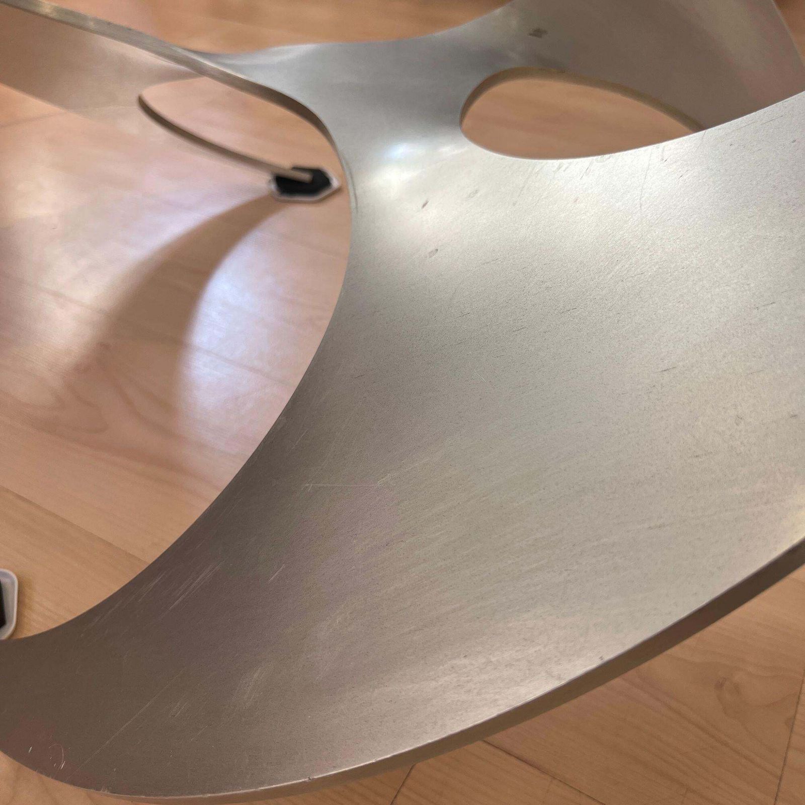 photo furniture Design Coffee Table By Knut Hesterberg, Aluminum And Glass, Germany, 1960s