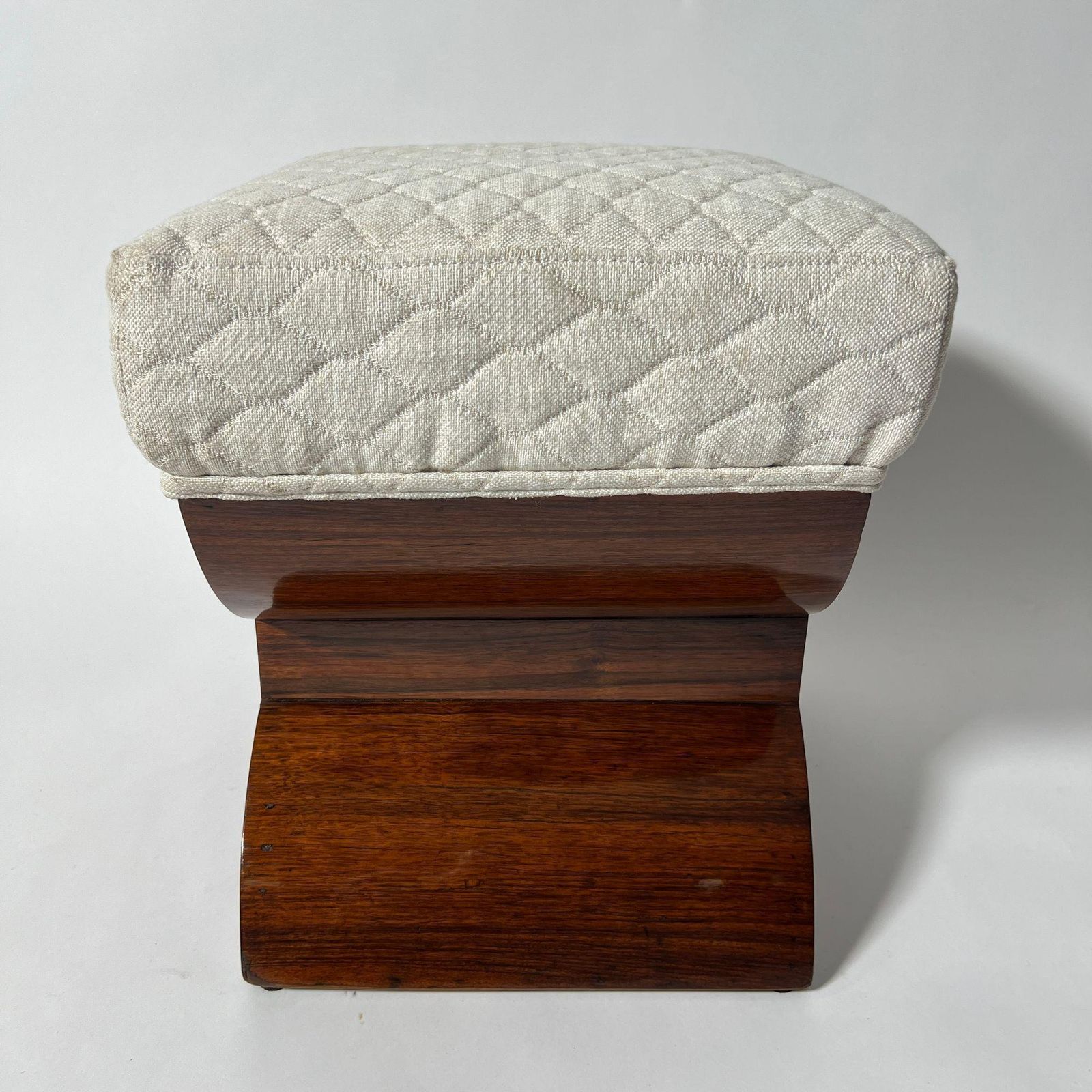 Art Deco Stool, Rosewood Veneer, France Circa 1930 photo vintage