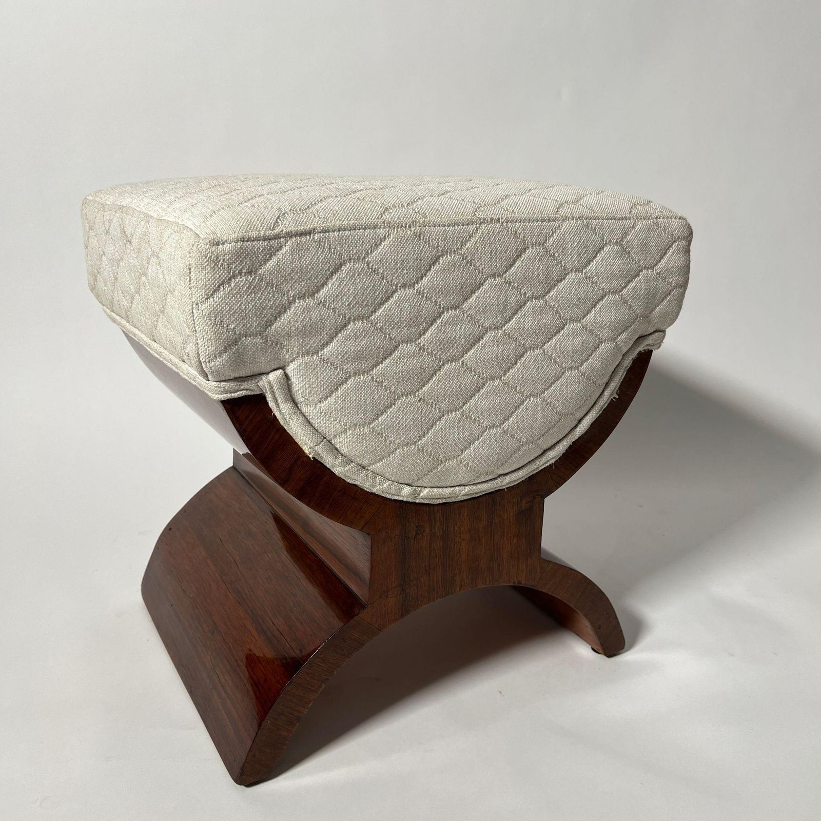 Furniture Art Deco Stool, Rosewood Veneer, France Circa 1930 photo