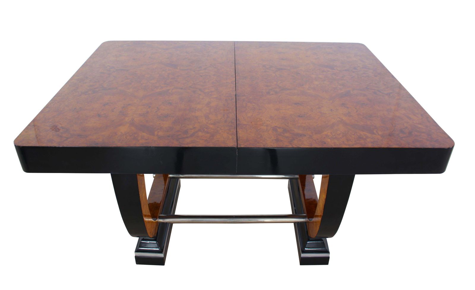 Expandable Art Deco Dining Table, Thuja Roots, Lacquered, France, Circa 1930 photo 9778.0
