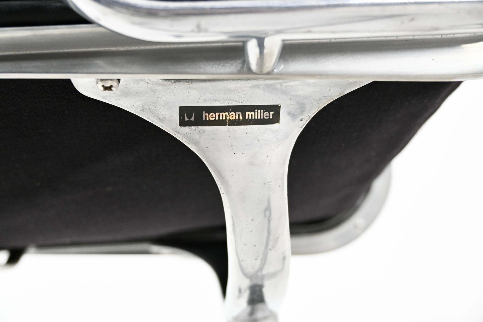 photo for sale Black Leather Soft Pad Chair By Charles And Ray Eames For Herman Miller, 1970s