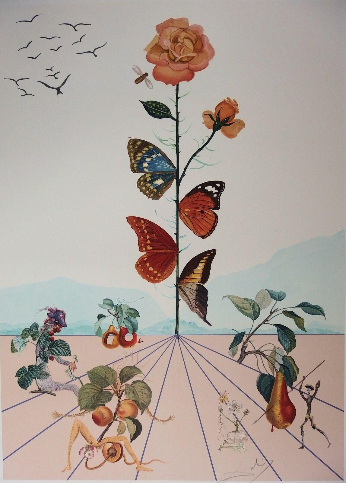 Salvador Dali, Flordali II, Butterfly Rose 1981 photo furniture
