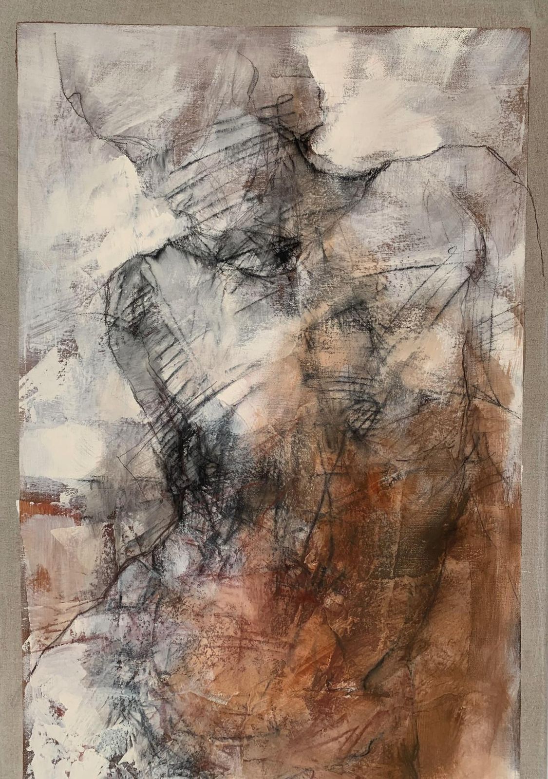 Michał Bajsarowicznude. Figurative And Abstract Acrylic Painting, Body, Polish Artist2025 photo furniture