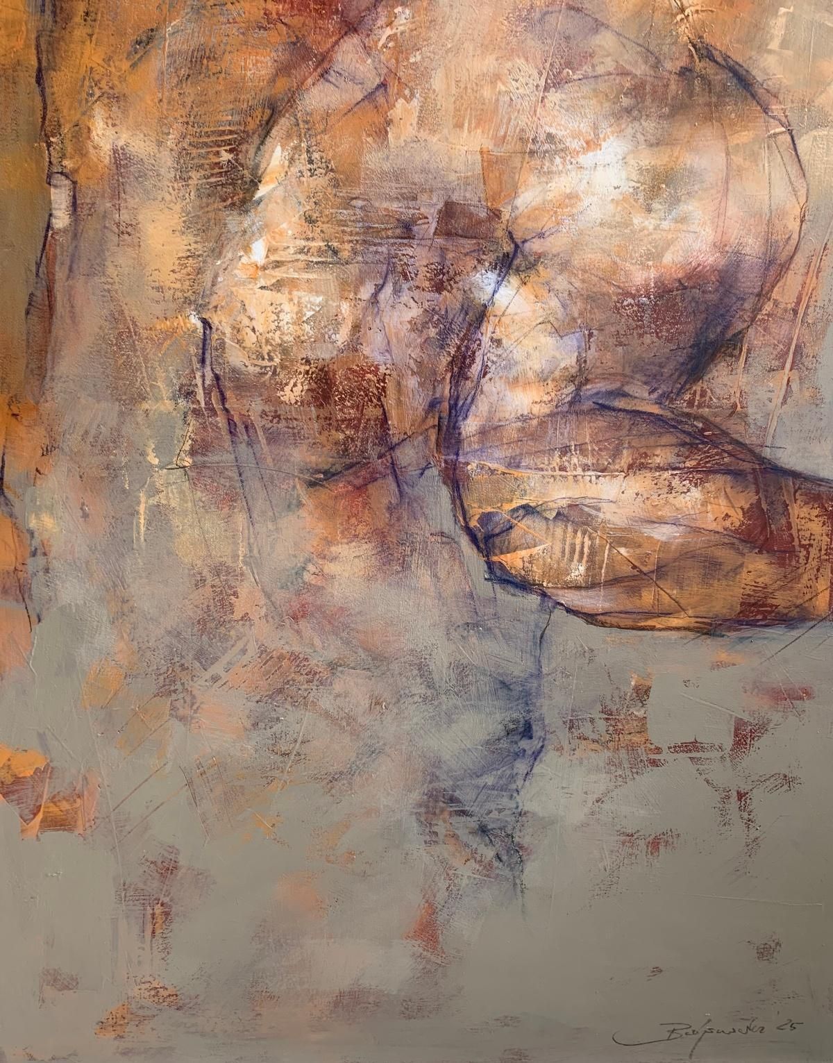 Michał Bajsarowicznude. Figurative And Abstract Acrylic Painting, Body, Polish Artist2025 photo for sale