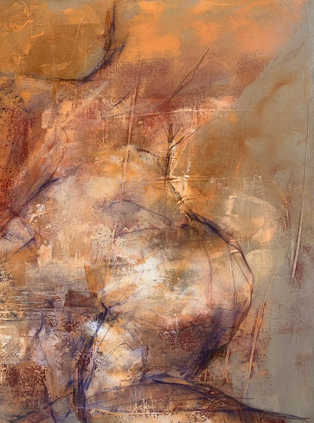 Michał Bajsarowicznude. Figurative And Abstract Acrylic Painting, Body, Polish Artist2025 photo 1544.0