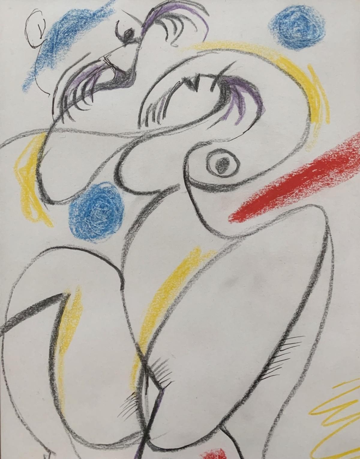 Leszek Rózganude. Figurative Surrealistic Drawing, Animal, Minimalistic, Polish Art2014 photo for sale