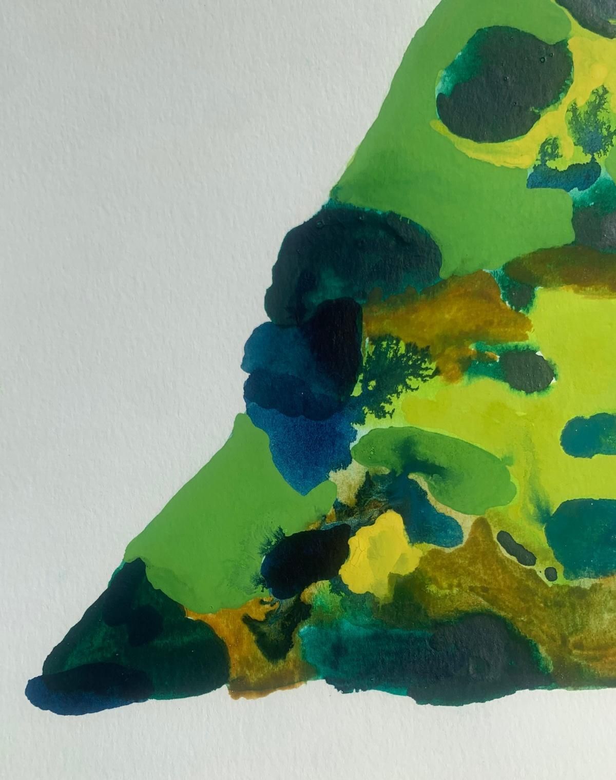 Hanna Ilczyszynnocefresca. Abstract Watercolor Drawing, Colorful, Polish Artist2024 photo for sale