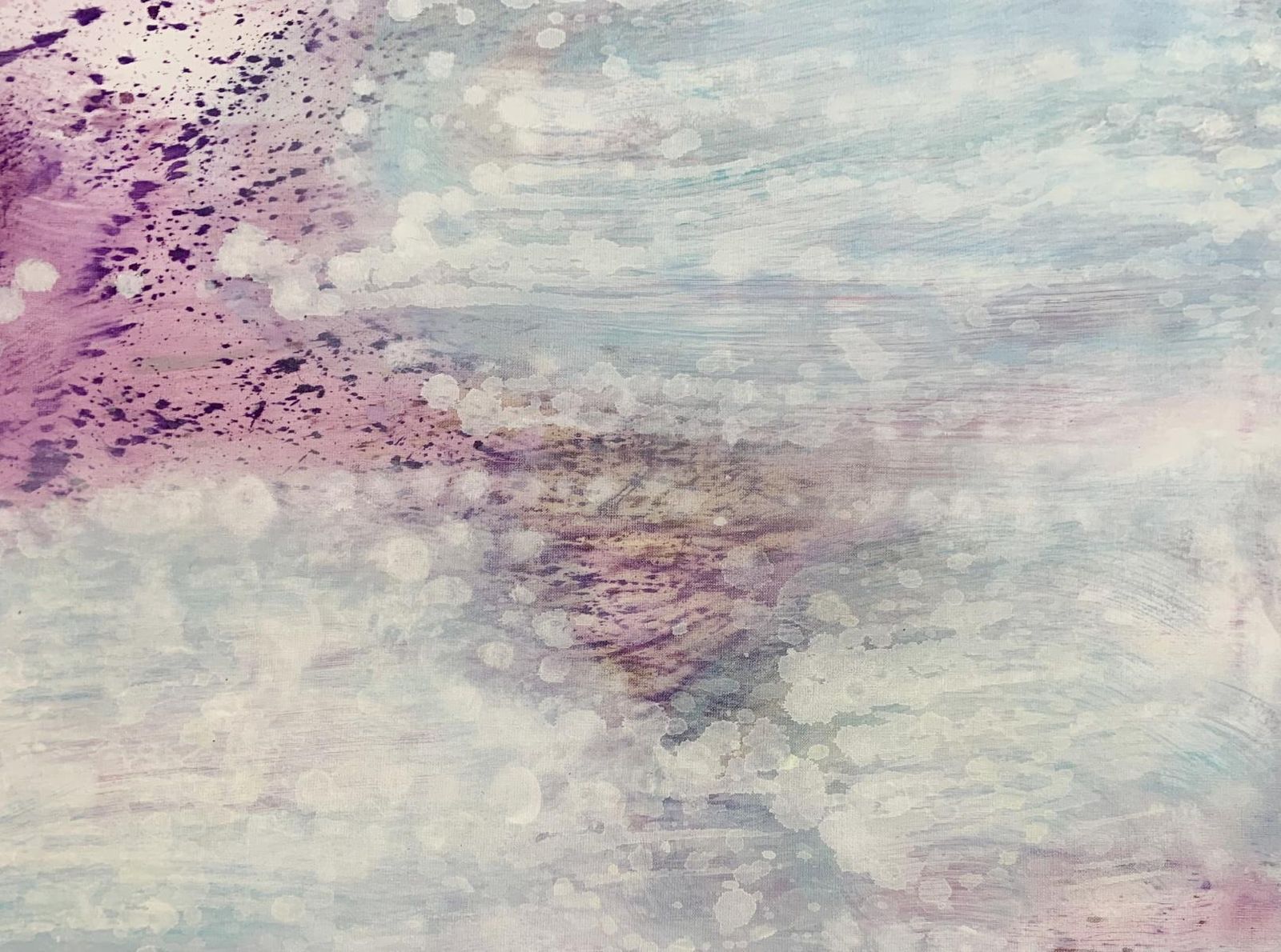 Piotr Butkiewiczuntitled. Gestural Abstraction, Purple, Oil Painting, Polish Artist2024 photo furniture