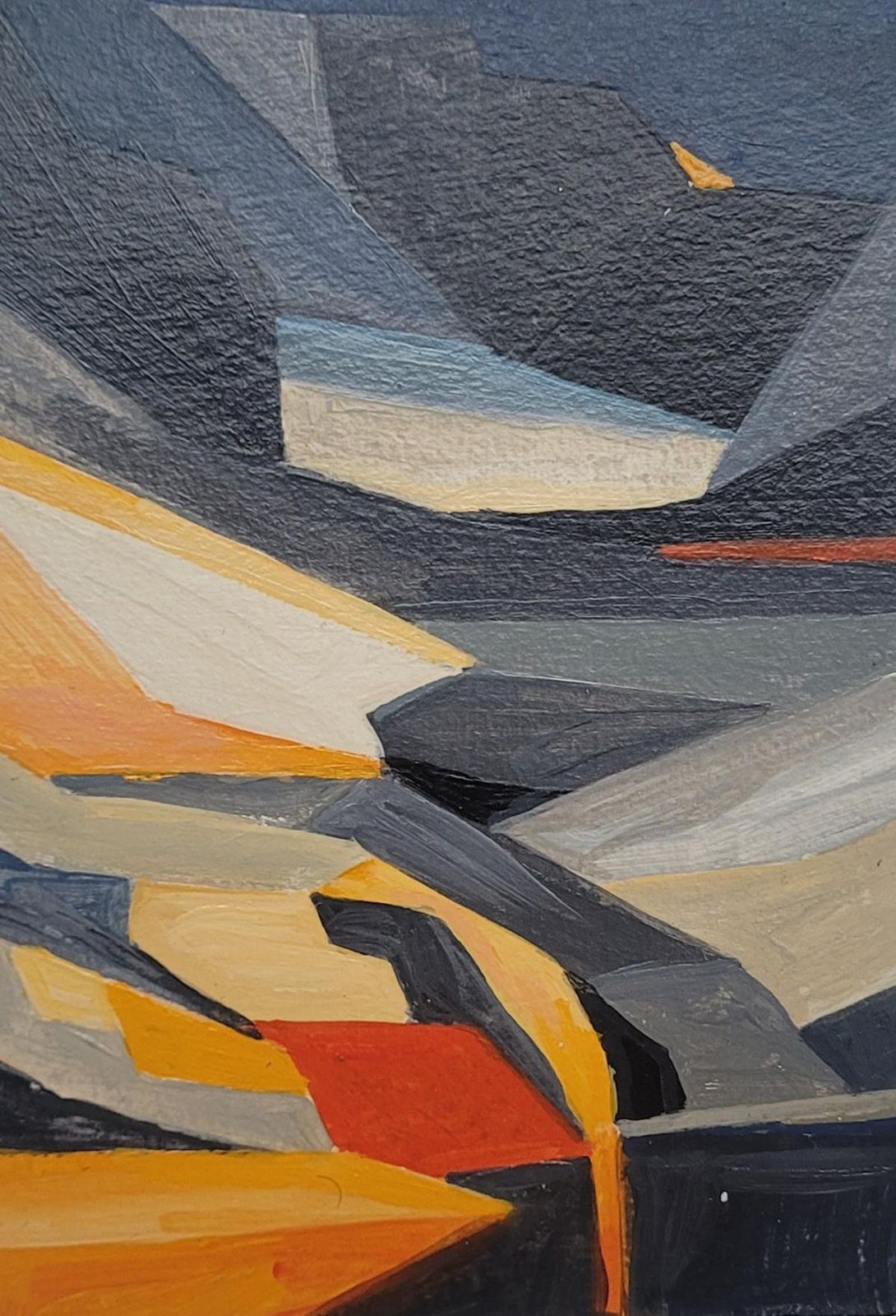 Sergiusz Powałkawielki Furkotny Staw. Abstract Landscape, Acrylic Painting, Tatra Mountains2021
