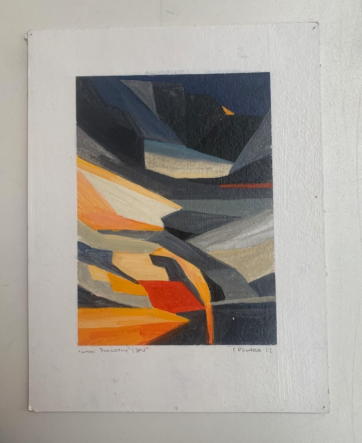 Sergiusz Powałkawielki Furkotny Staw. Abstract Landscape, Acrylic Painting, Tatra Mountains2021 photo for sale