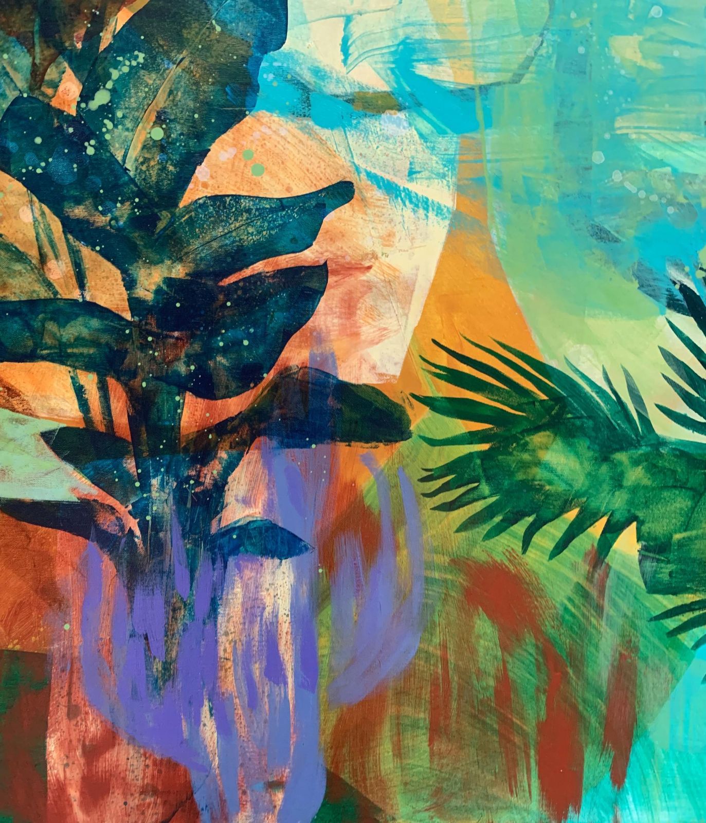 Anna Masiul Gozdeckaorangery. Contemporary Abstract Painting, Acrylic On Canvas, Polish Artist2024 photo vinterior