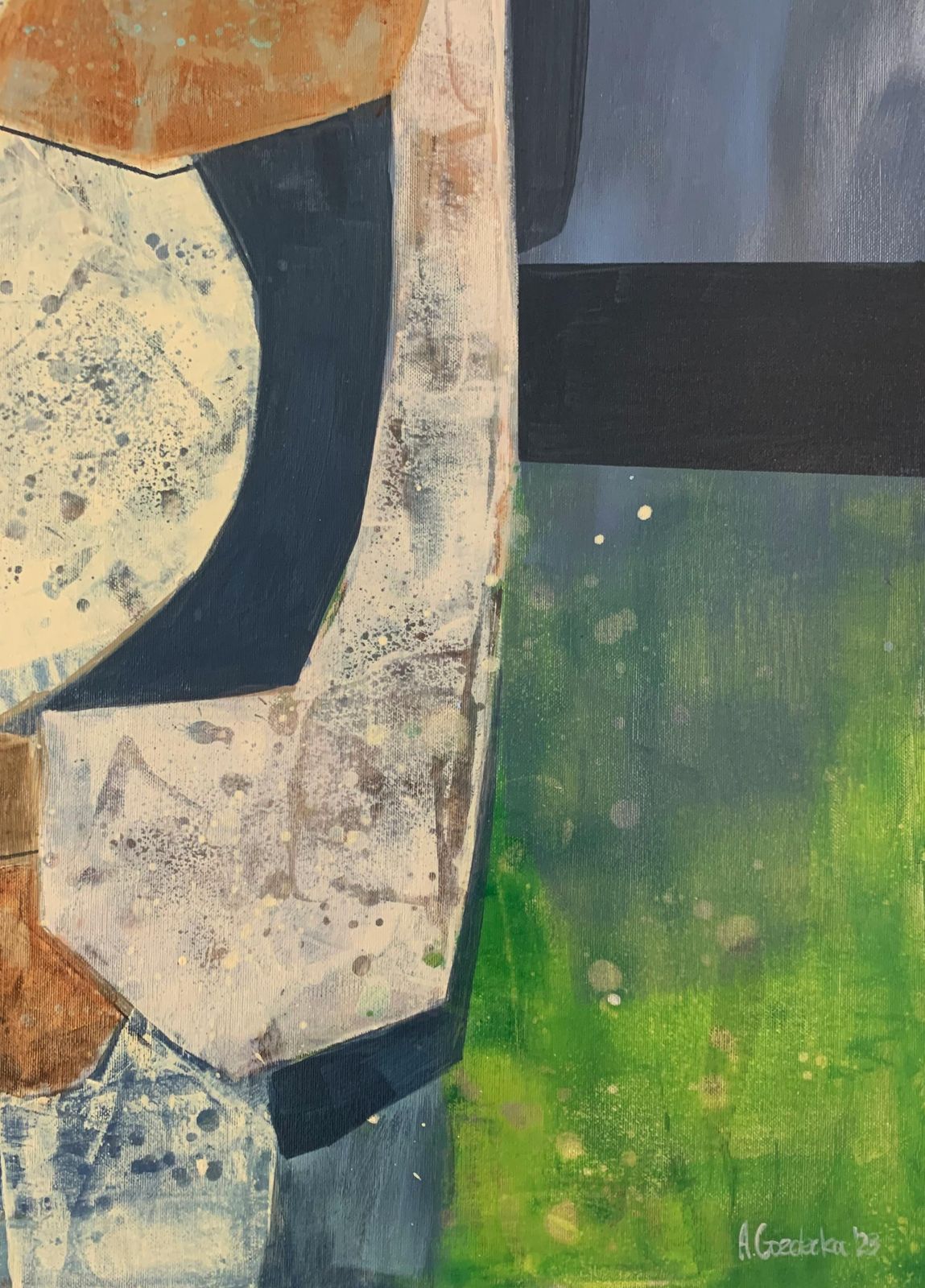 Anna Masiul Gozdeckaplainair In Nowe Kotlice. Contemporary Abstract Painting Acrylic, Polish Art2023 photo vinterior