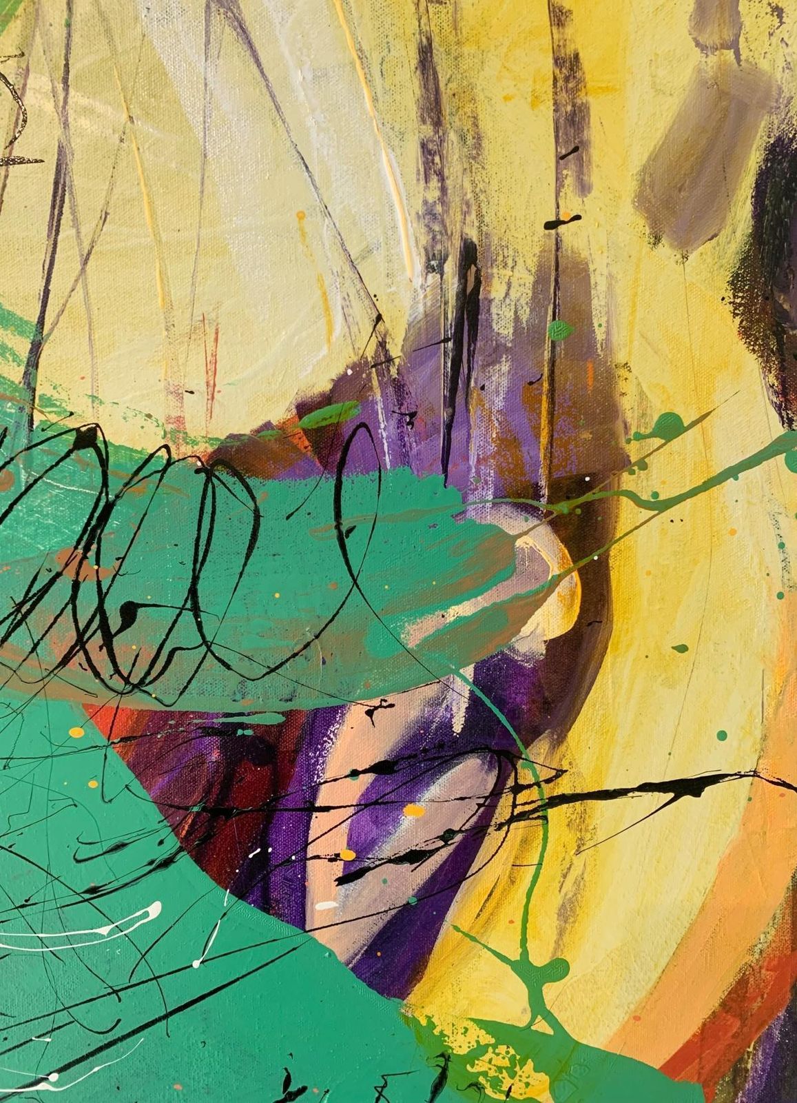 Monika Rossaabstraction. Contemporary Abstract Oil Painting, Colorful, Dynamic, Polish Art2023 photo buy
