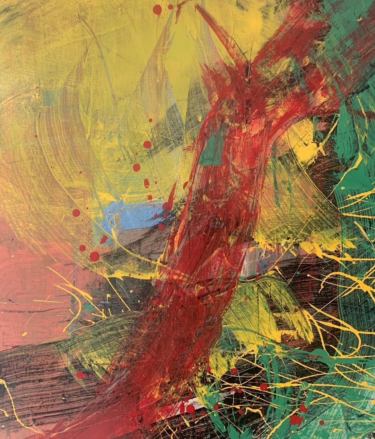 Monika Rossaabstraction. Contemporary Abstract Oil Painting, Colorful, Dynamic, Polish Art2023 photo vinterior