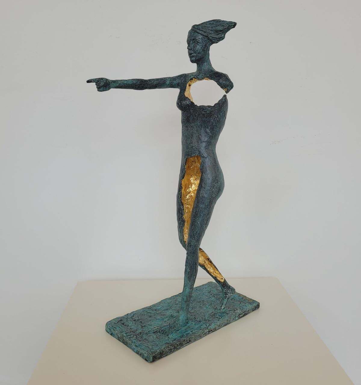 Antonio Giancaterinoa Walking Girl. Contemporary Bronze Sculpture, Limited Edition, Italian Artistca. 2020 photo for sale