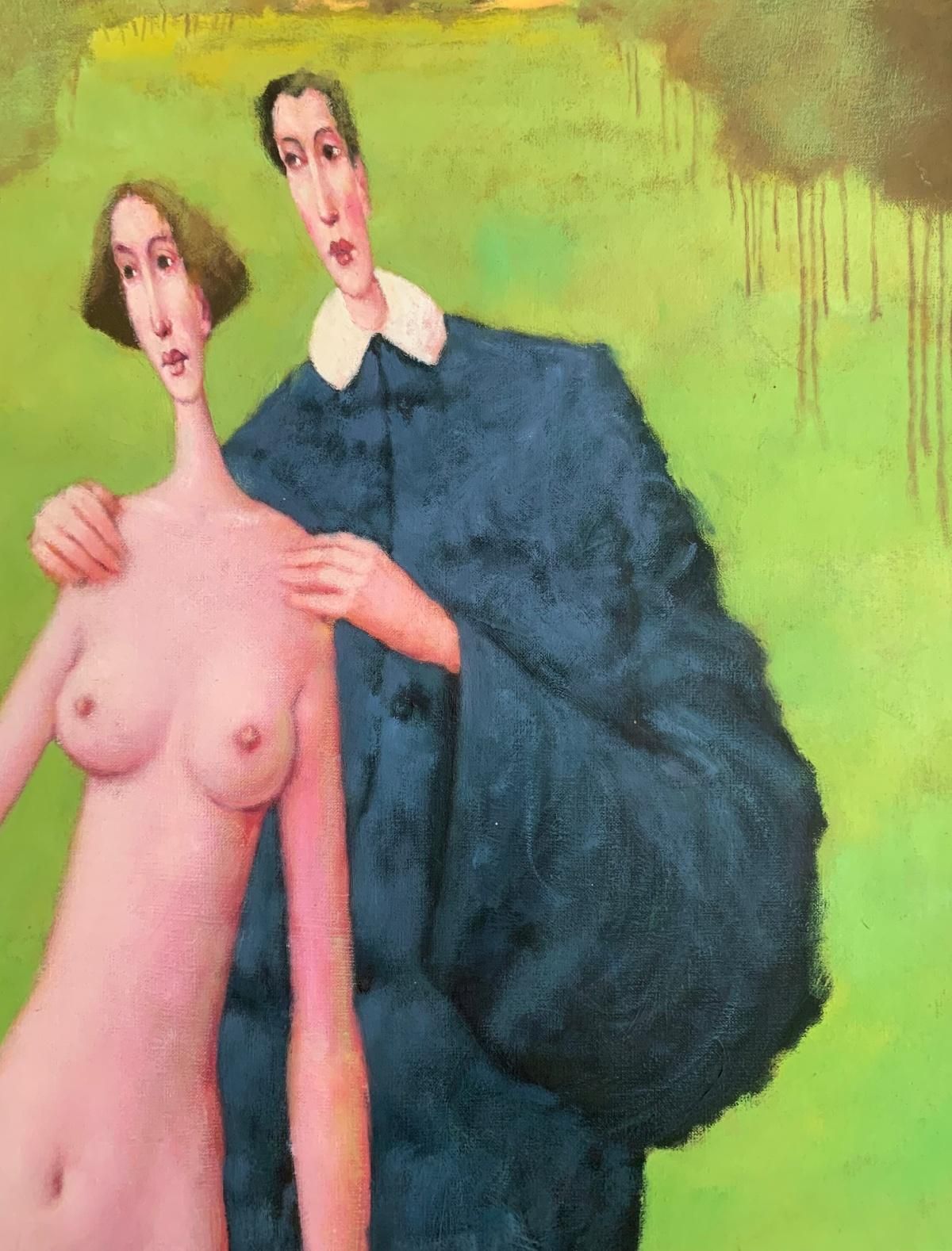 Waldemar Marszałektemptation From Adam And Eve Cycle. Figurative Oil Painting, Polish Artist1999 photo furniture
