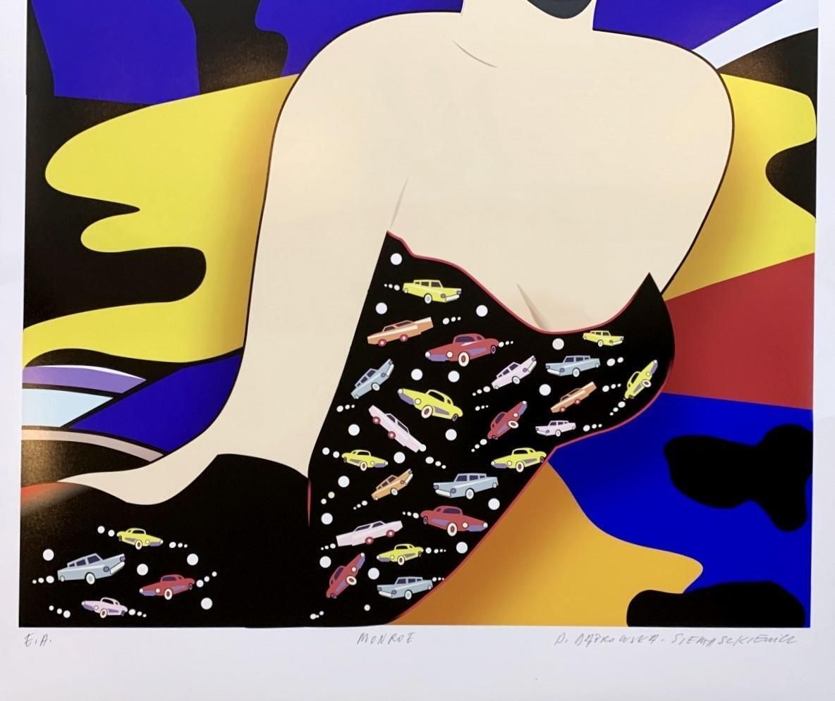 Danuta Dąbrowska Siemaszkiewiczmonroe. Contemporary Figurative Print, Iconic, Pop Art, Polish Artist2021 photo for sale