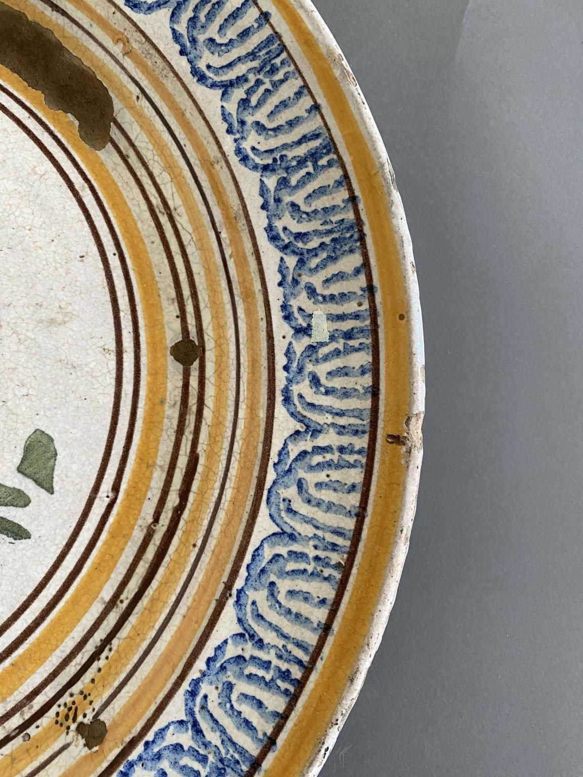 Plat en céramique ou pièce de milieu de table, Italie, fin du XVIIIe siècle photo vinterior