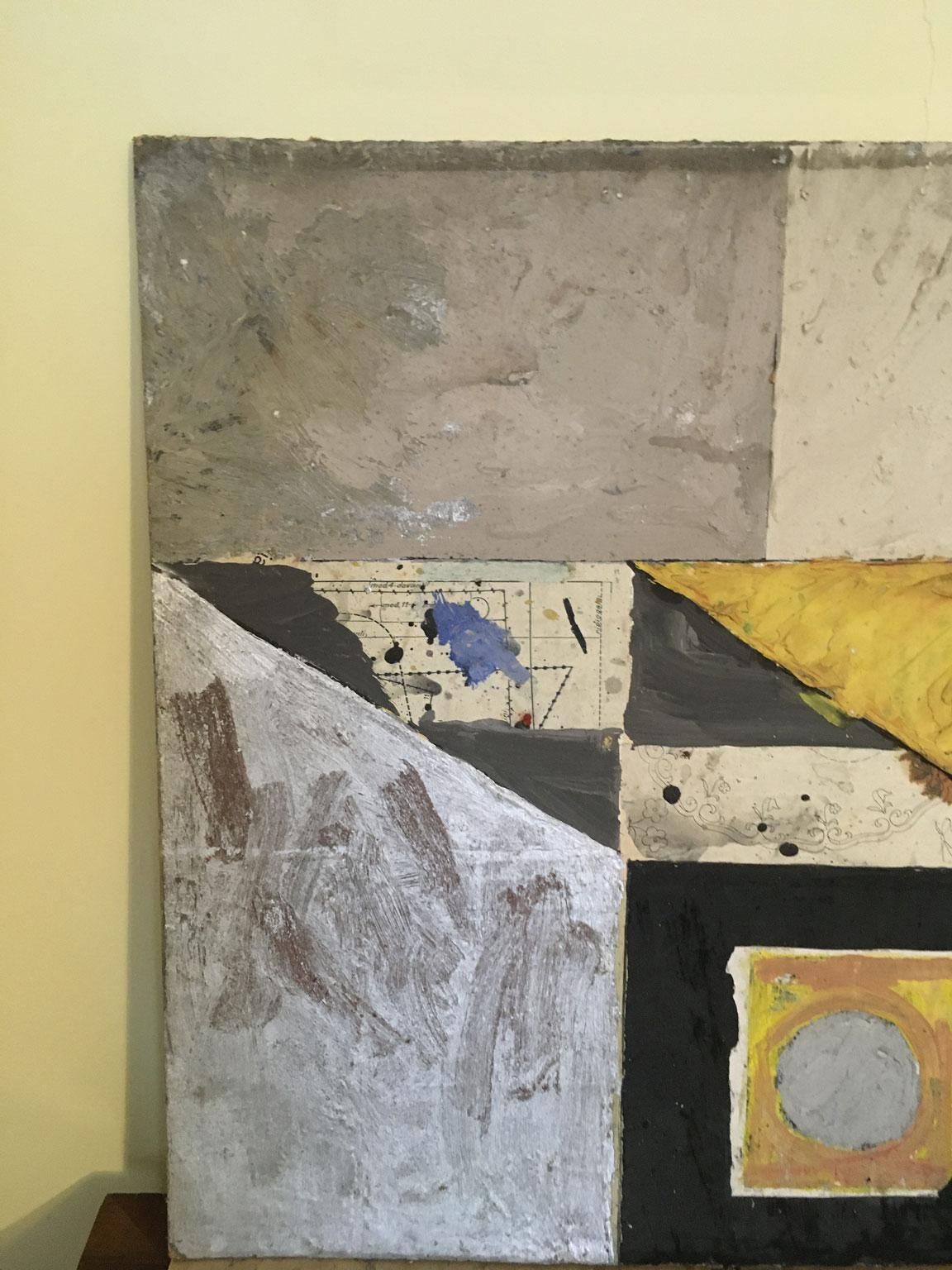1960 Abstract Painting And Paper Collage Ermete By Ermete Lancini photo 2402.0